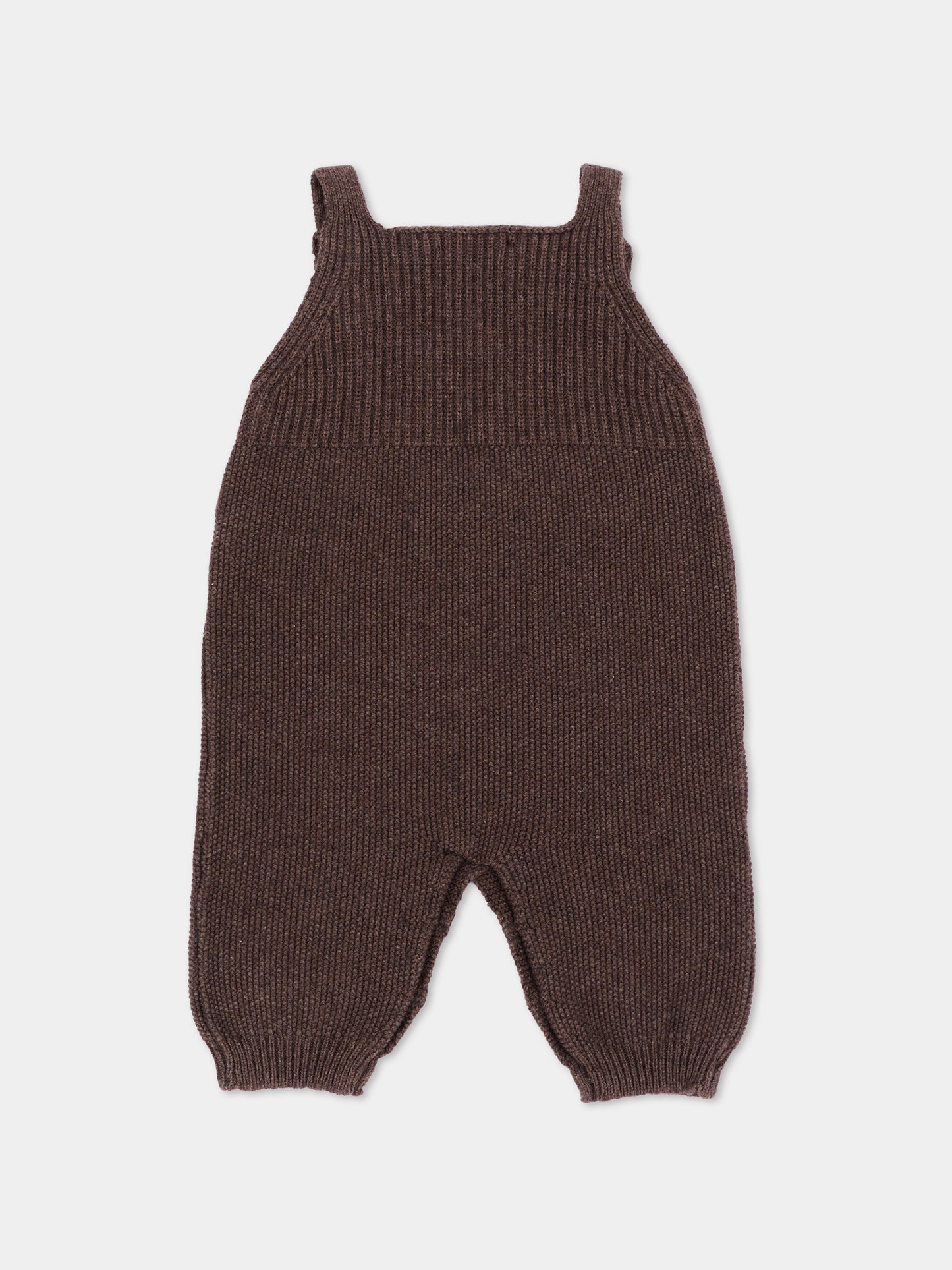 Salopette marrone per neonati in maglia,Martín Aranda,016-10329 B08