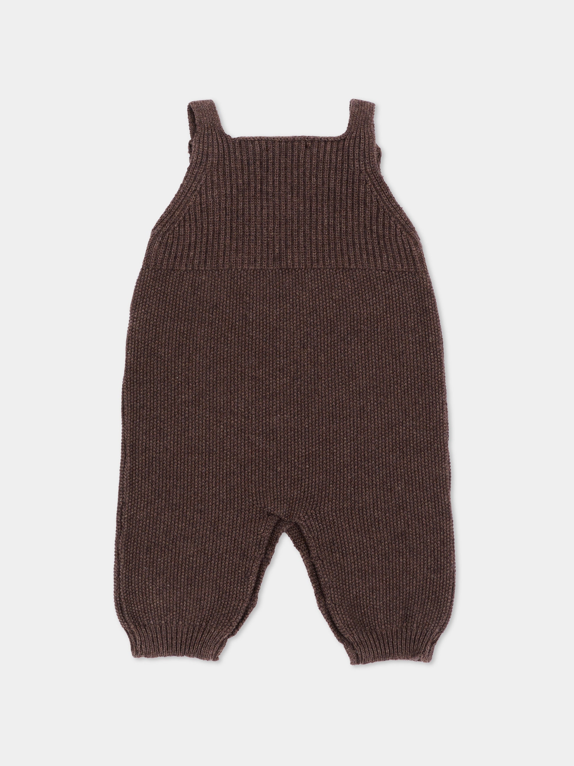 Salopette marrone per neonati in maglia,Martín Aranda,016-10329 B08