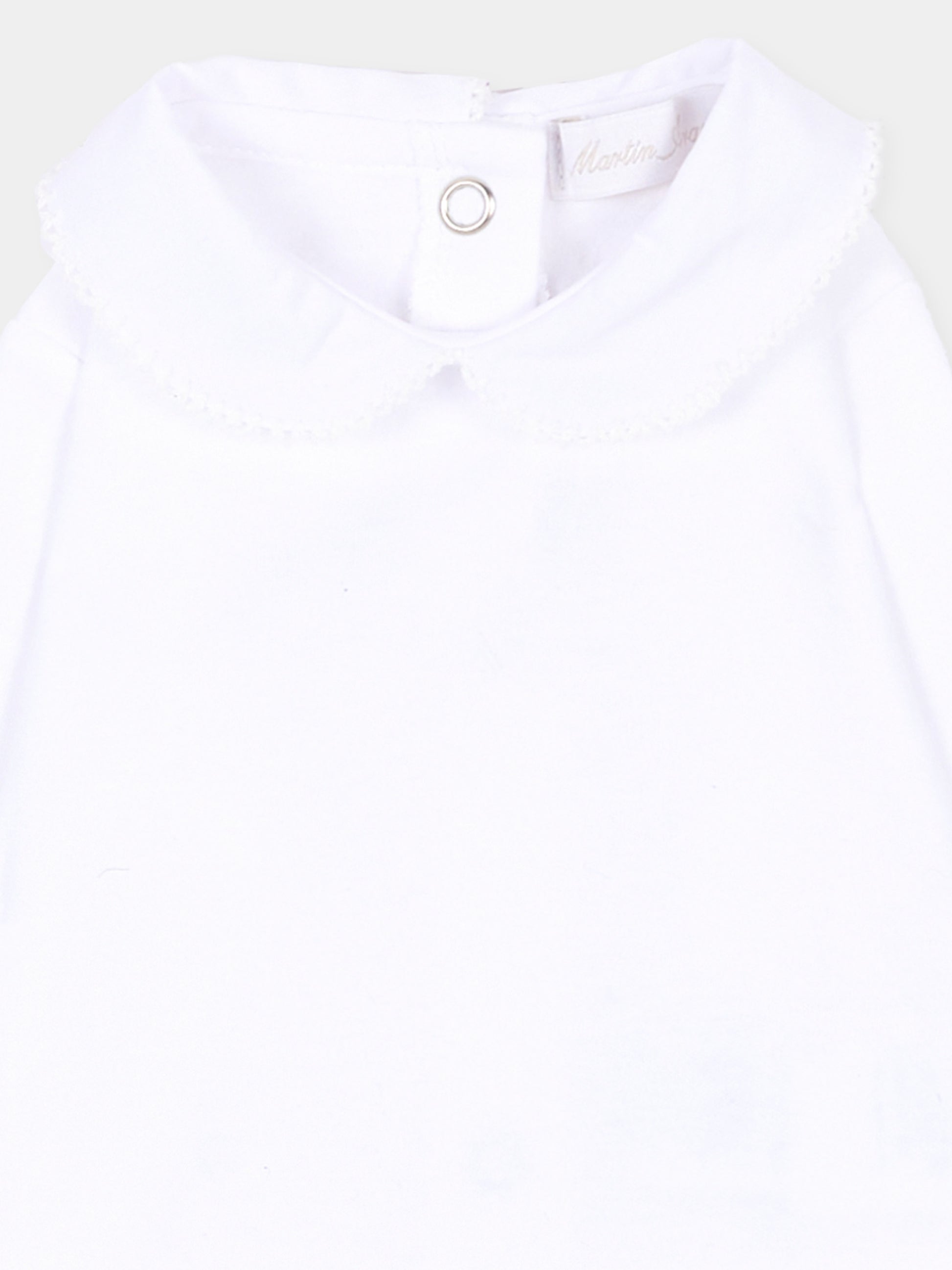 Body bianco per neonati con colletto,Martín Aranda,026-24335 PW01