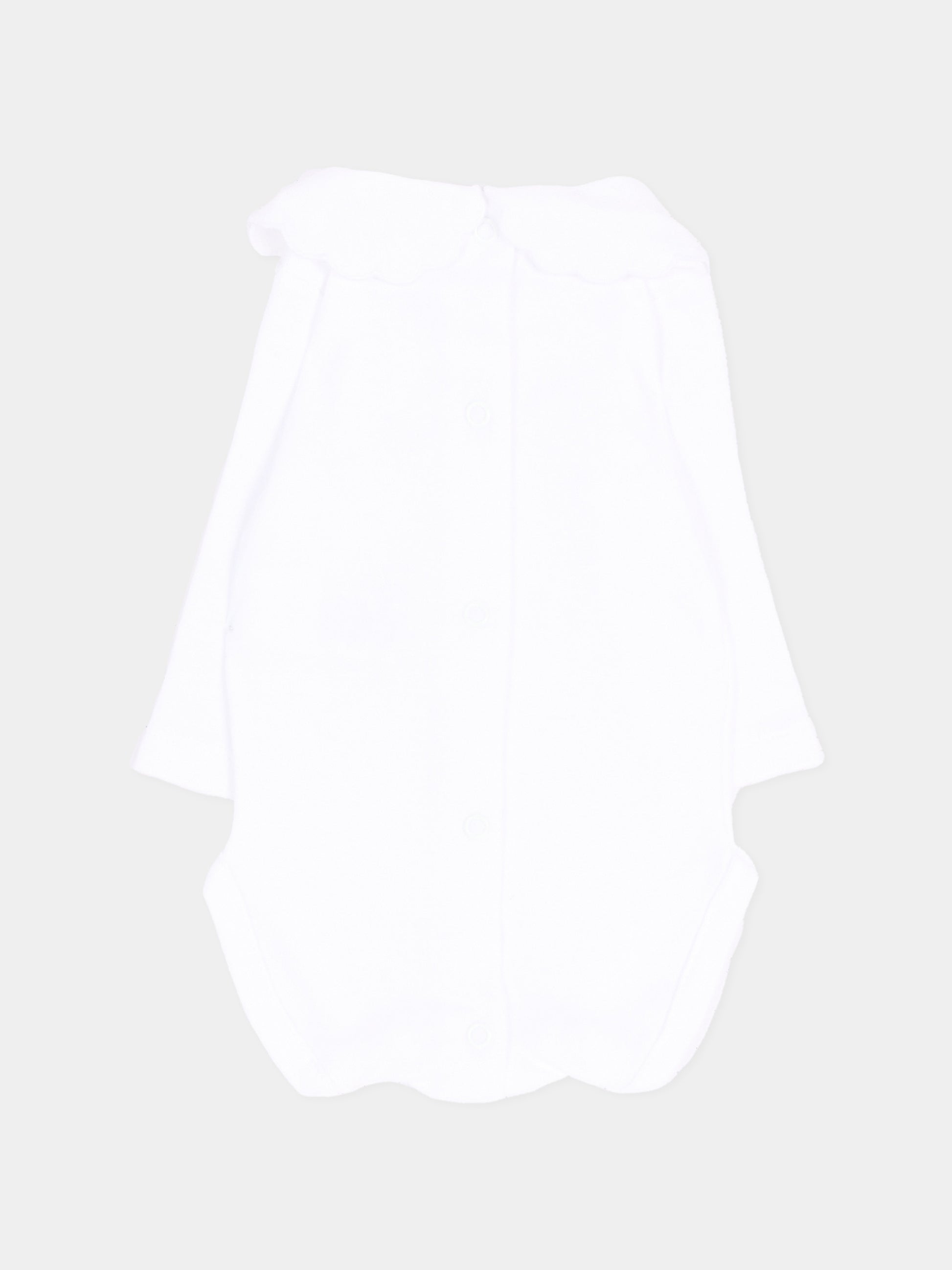 Body bianco per neonata con colletto,Martín Aranda,026-25335 PW01