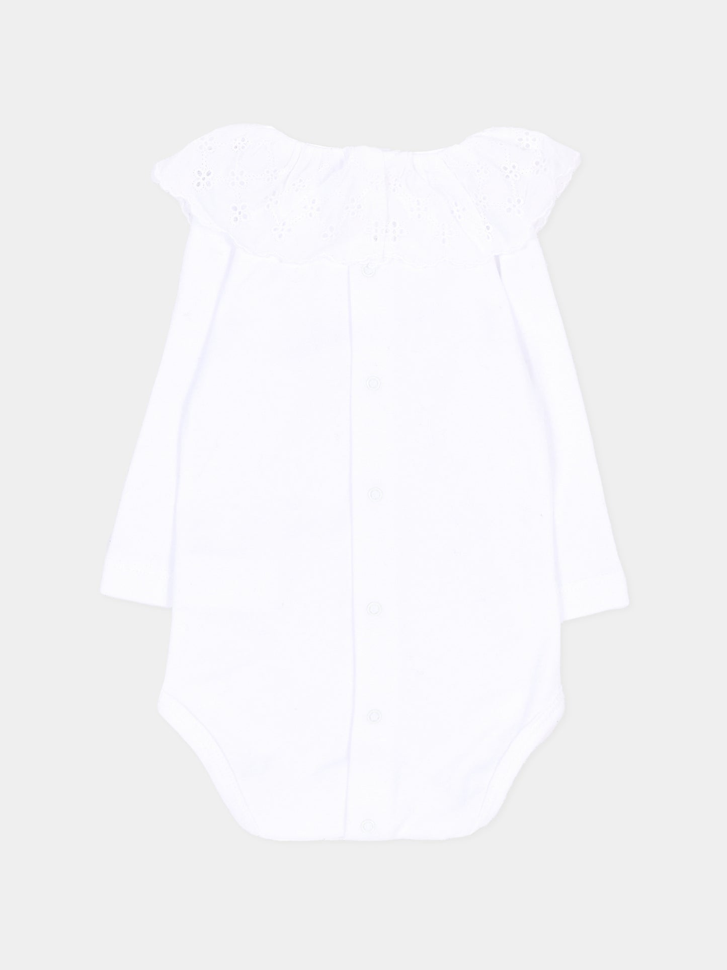Body bianco per neonata con volant,Martín Aranda,026-20335 PW01