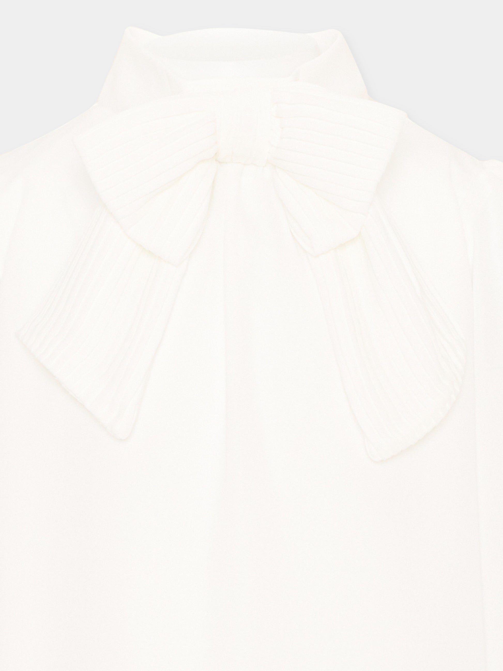 Camicia avorio per bambina con fiocco,Patachou,PAP 47 BL4333475 060