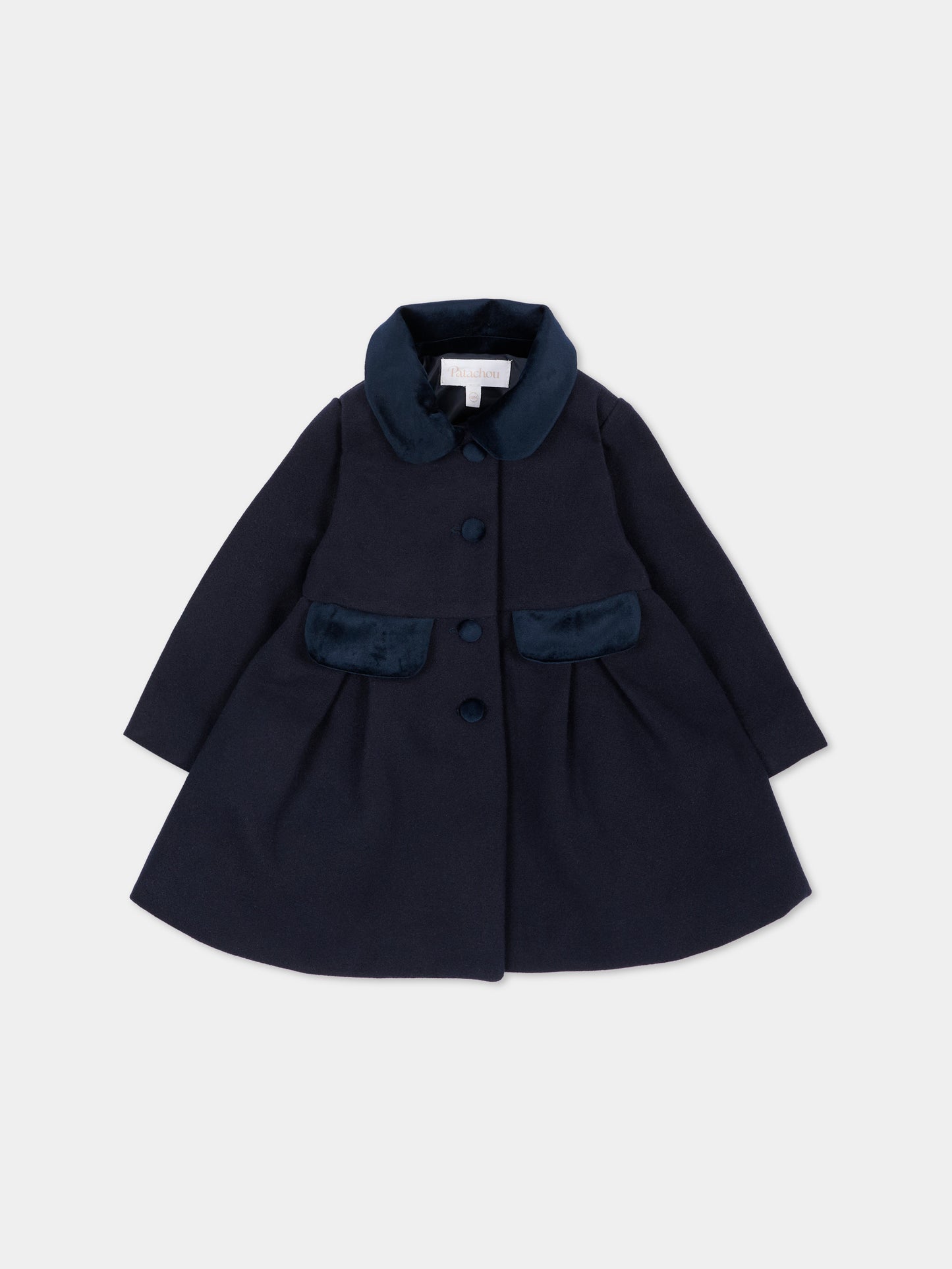 Cappotto blu per neonata,Patachou,PAP 47 CA4333261 360
