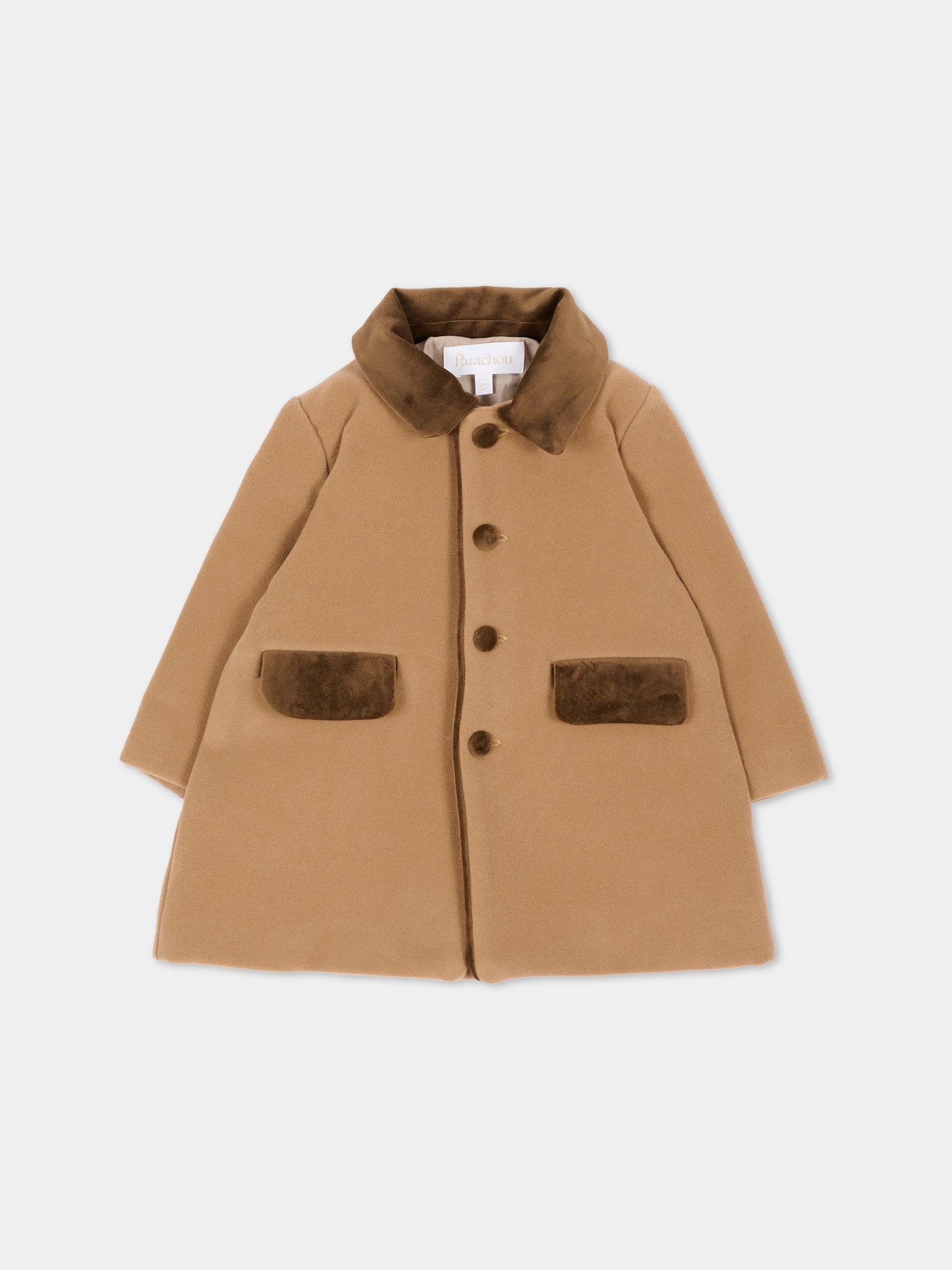 Cappotto beige per neonato,Patachou,PAP 47 CA4333380 180