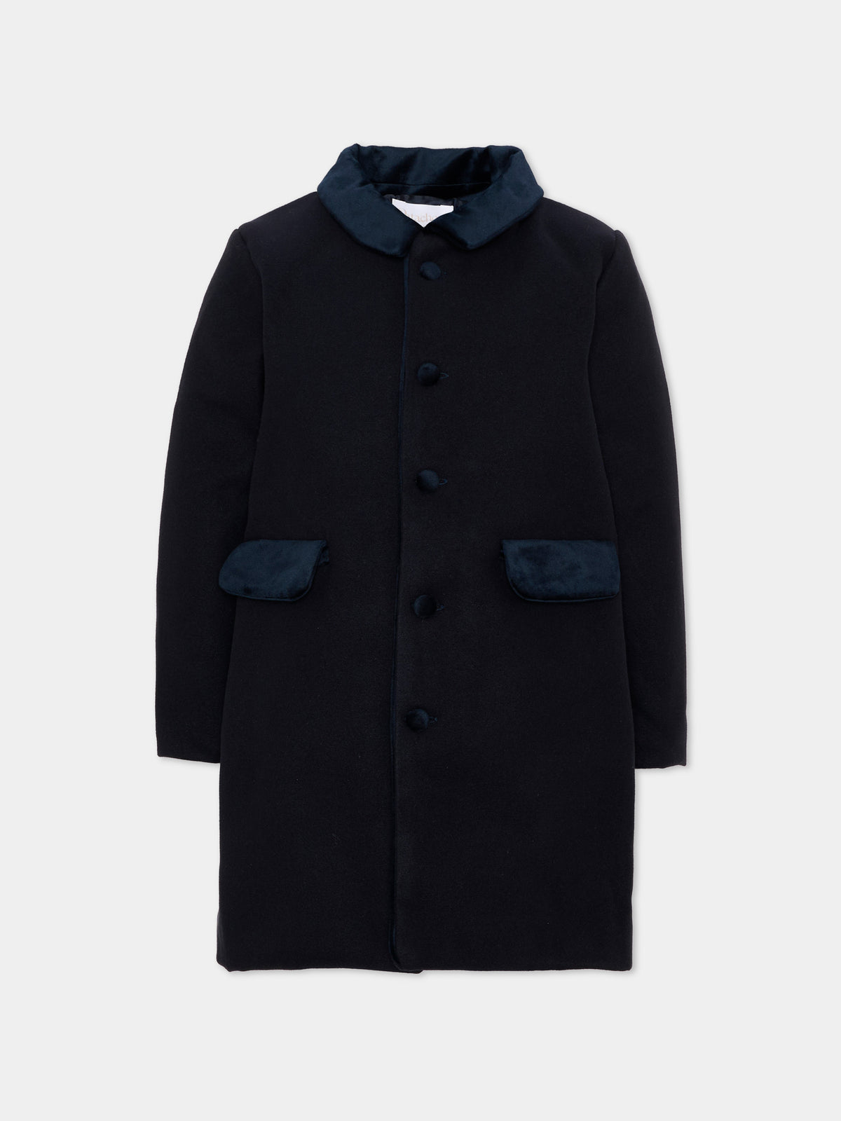 Cappotto blu per bambino con colletto,Patachou,PAP 47 CA4333380 360