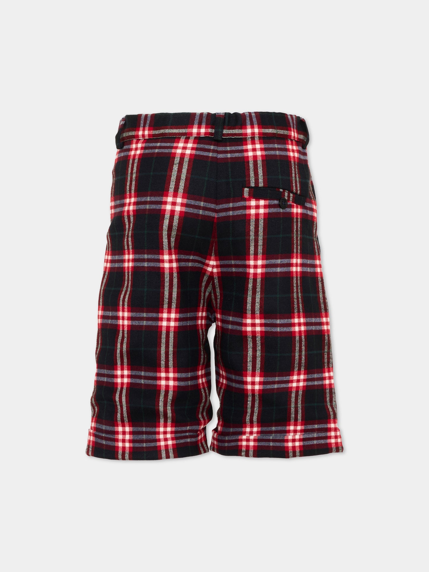 Shorts multicolor tartan per bambino