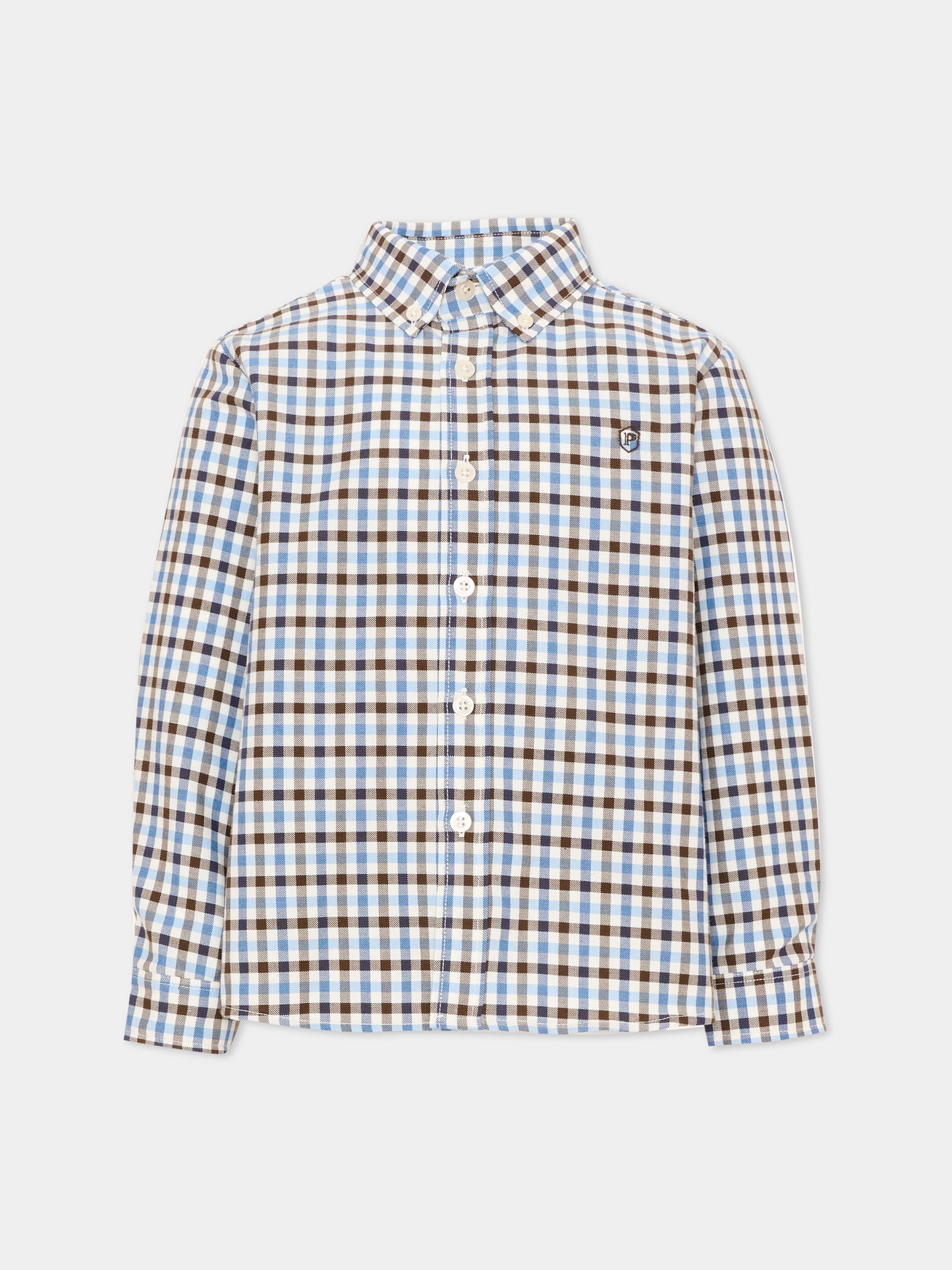 Camicia a manica lunga blu a quadri,Patachou,PAP 47 CM4333326 B0075