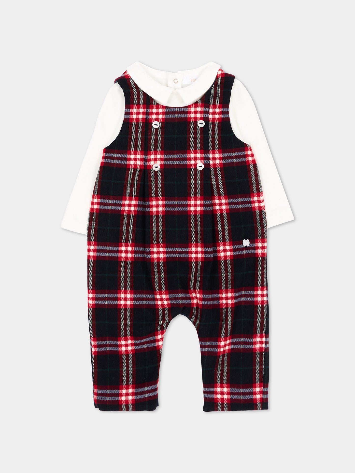 Tutina multicolor tartan per neonato,Patachou,PAP 47 MC4333135 Z0162