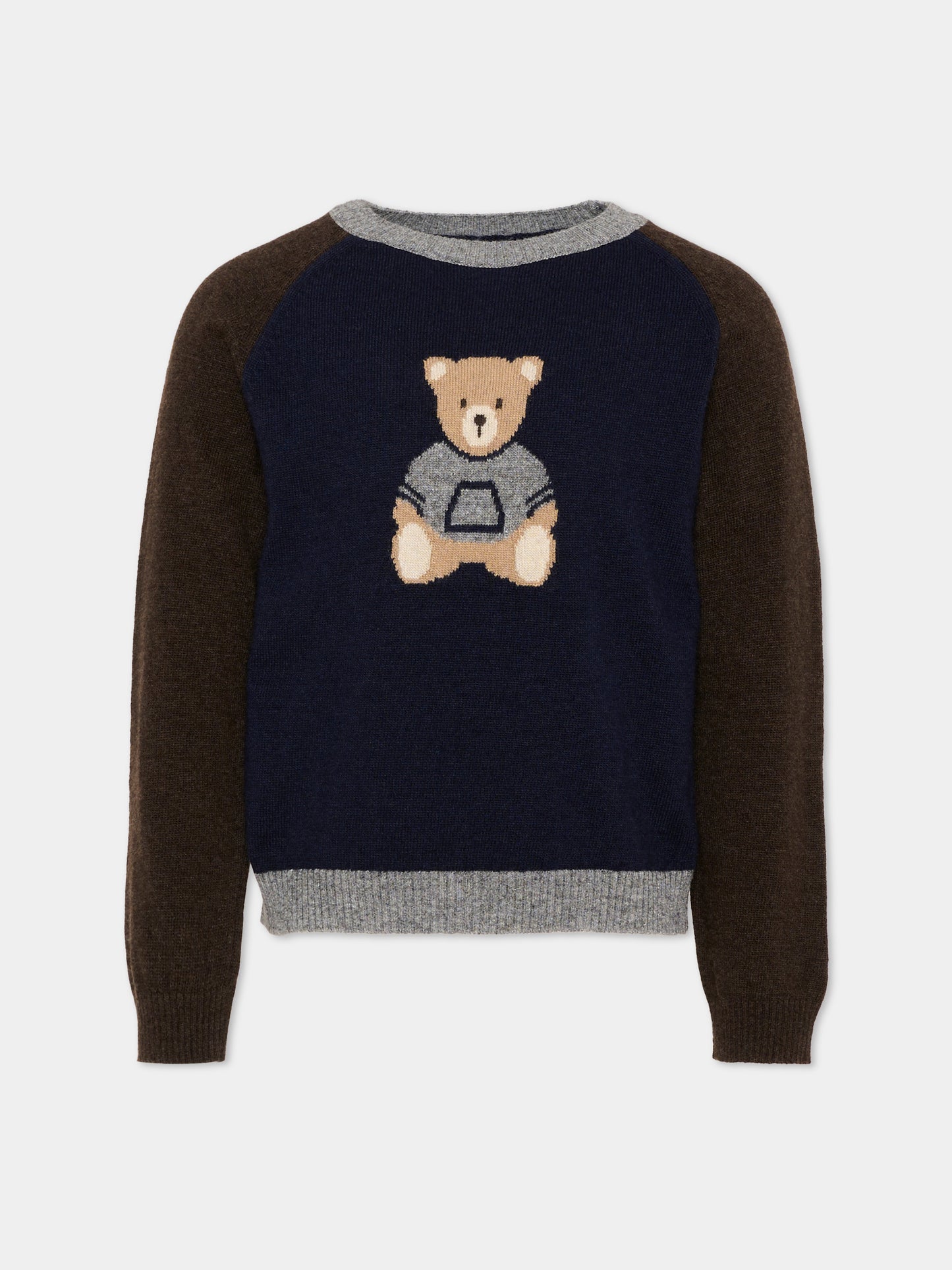 Maglione blu per bambino con orsetto,Patachou,PAP 47 SWE4333324 360