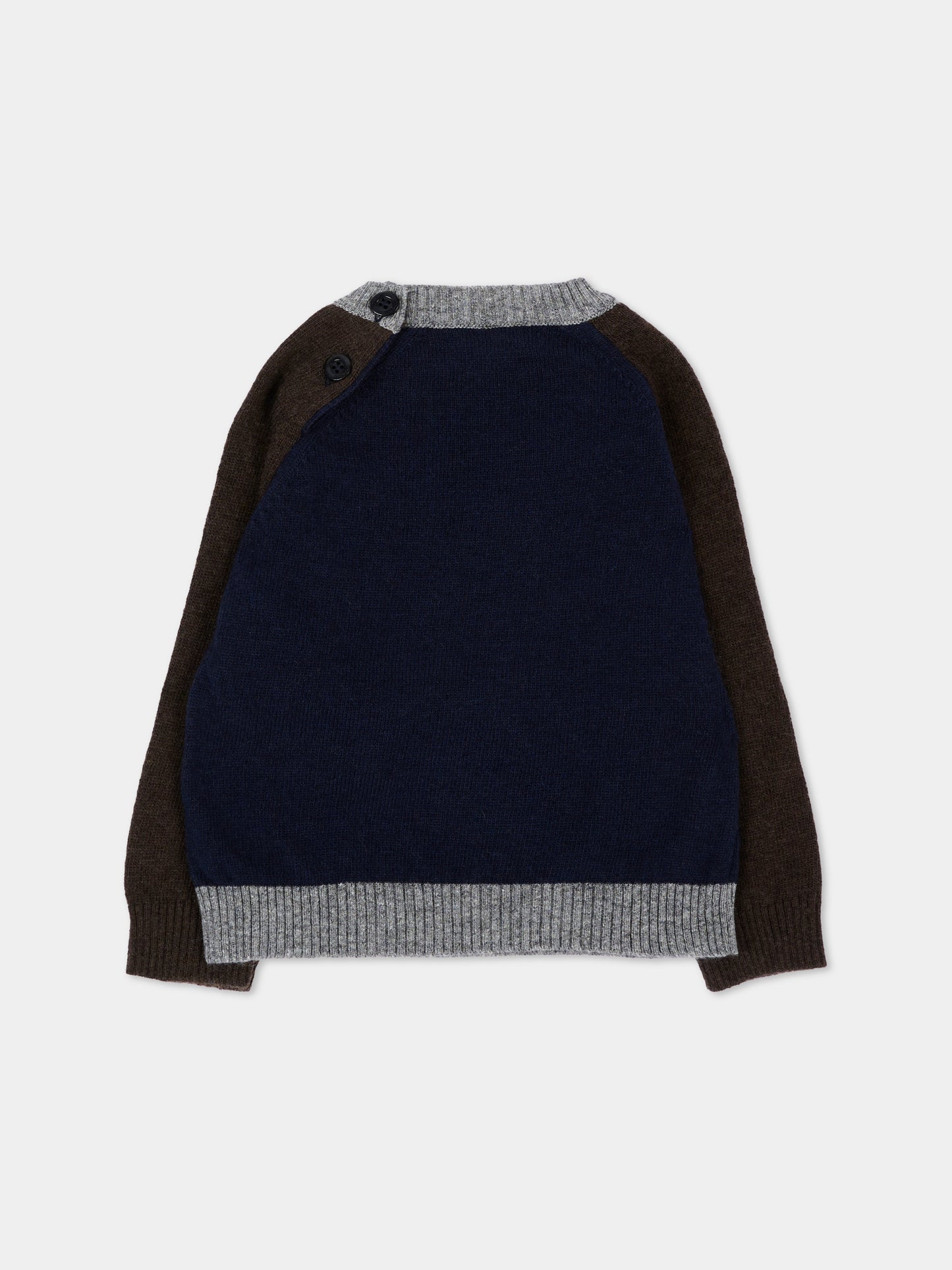 Maglione blu per neonato con orsetto,Patachou,PAP 47 SWE4333324 360