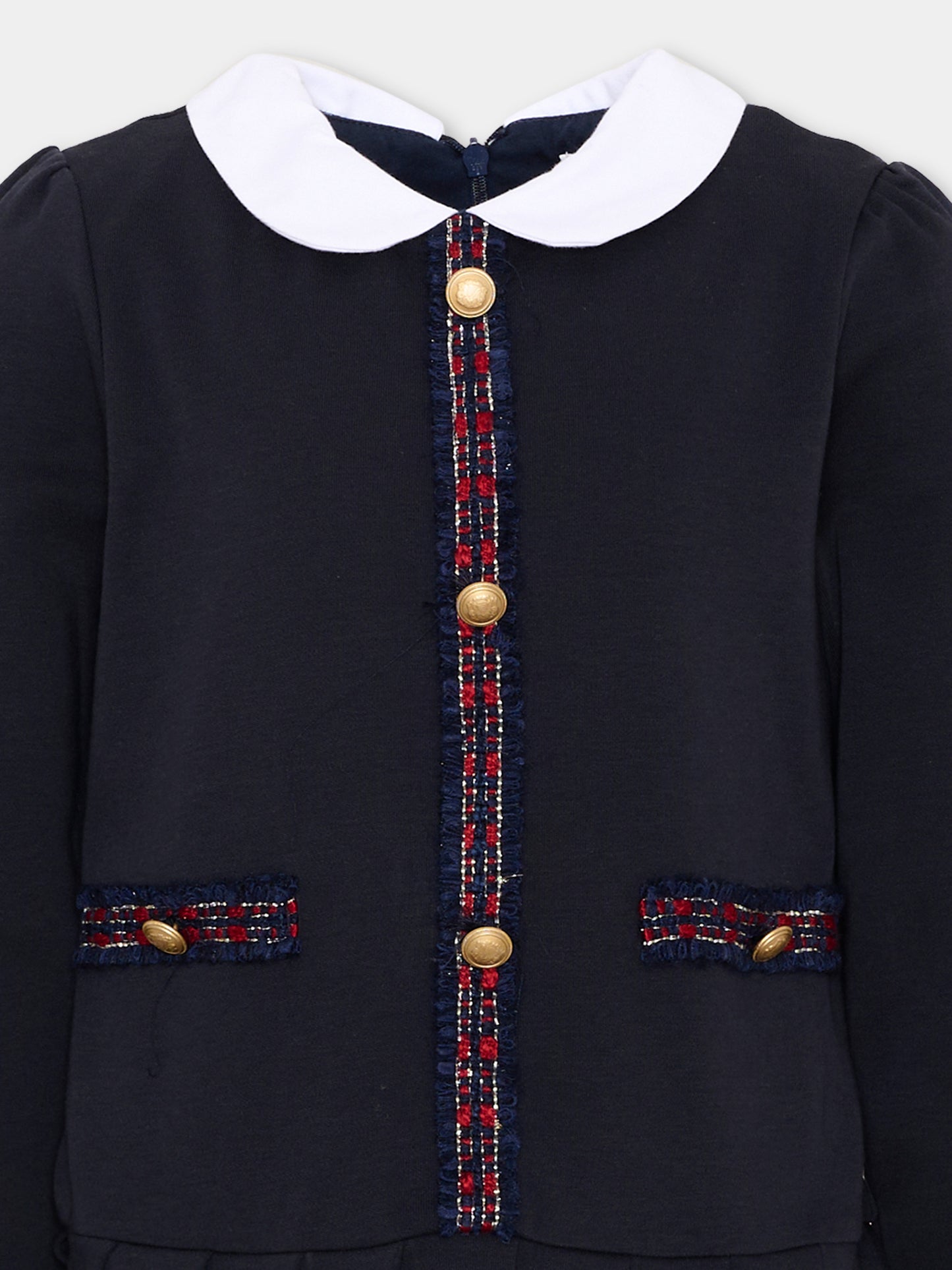 Abito elegante blu per bambina,Patachou,PAP 47 VET4333267 360