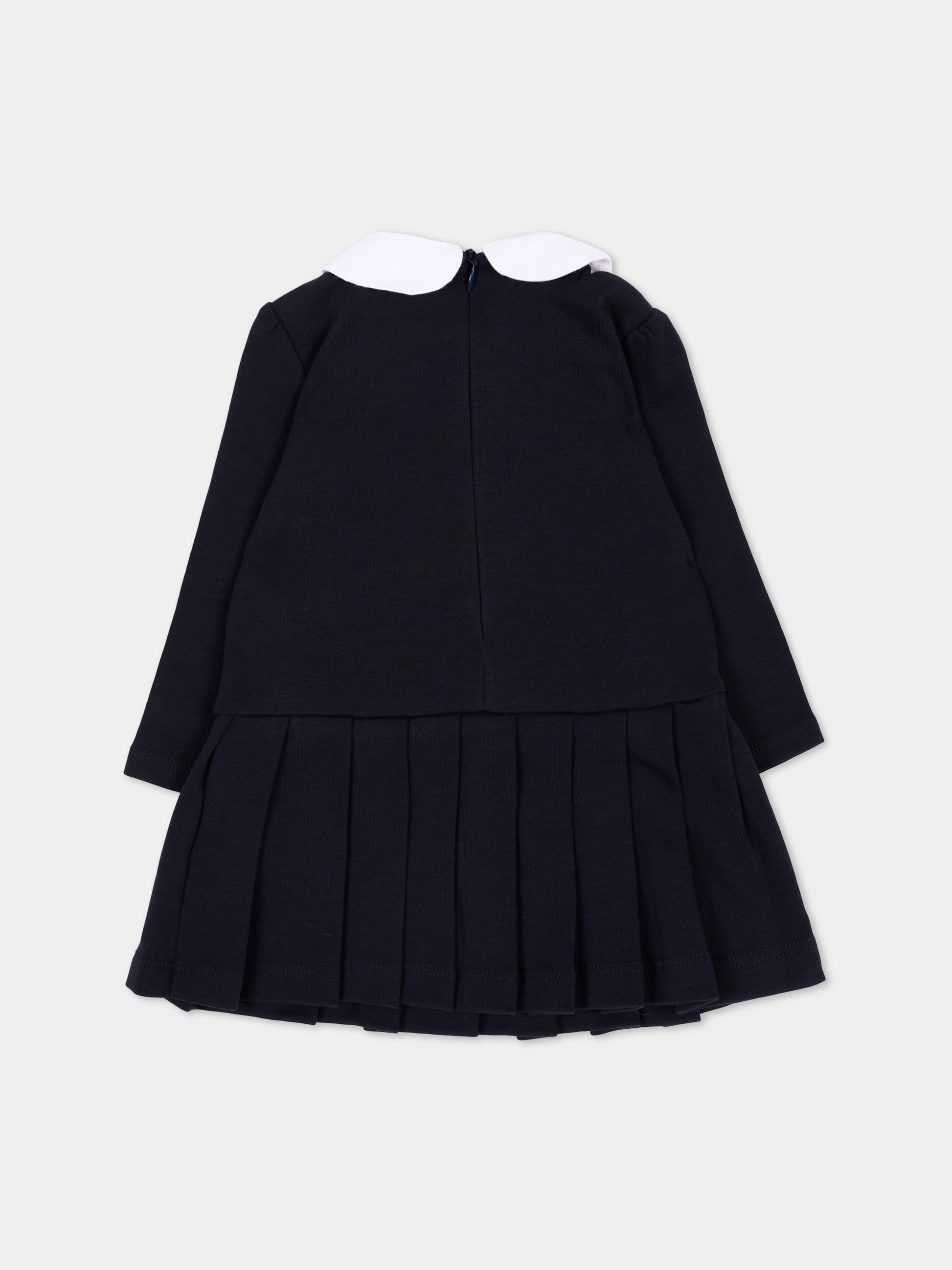 Abito elegante blu per neonata,Patachou,PAP 47 VET4333267 360
