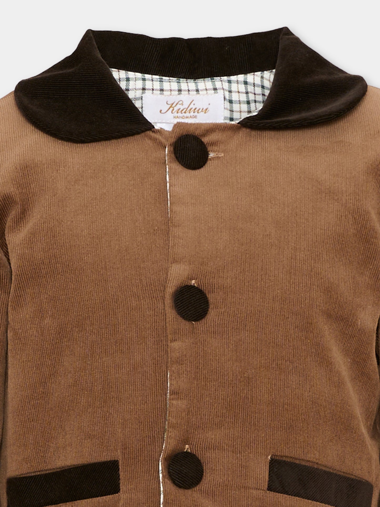 Giacca marrone per bambino,Kidiwi Handmade,37102 TM272