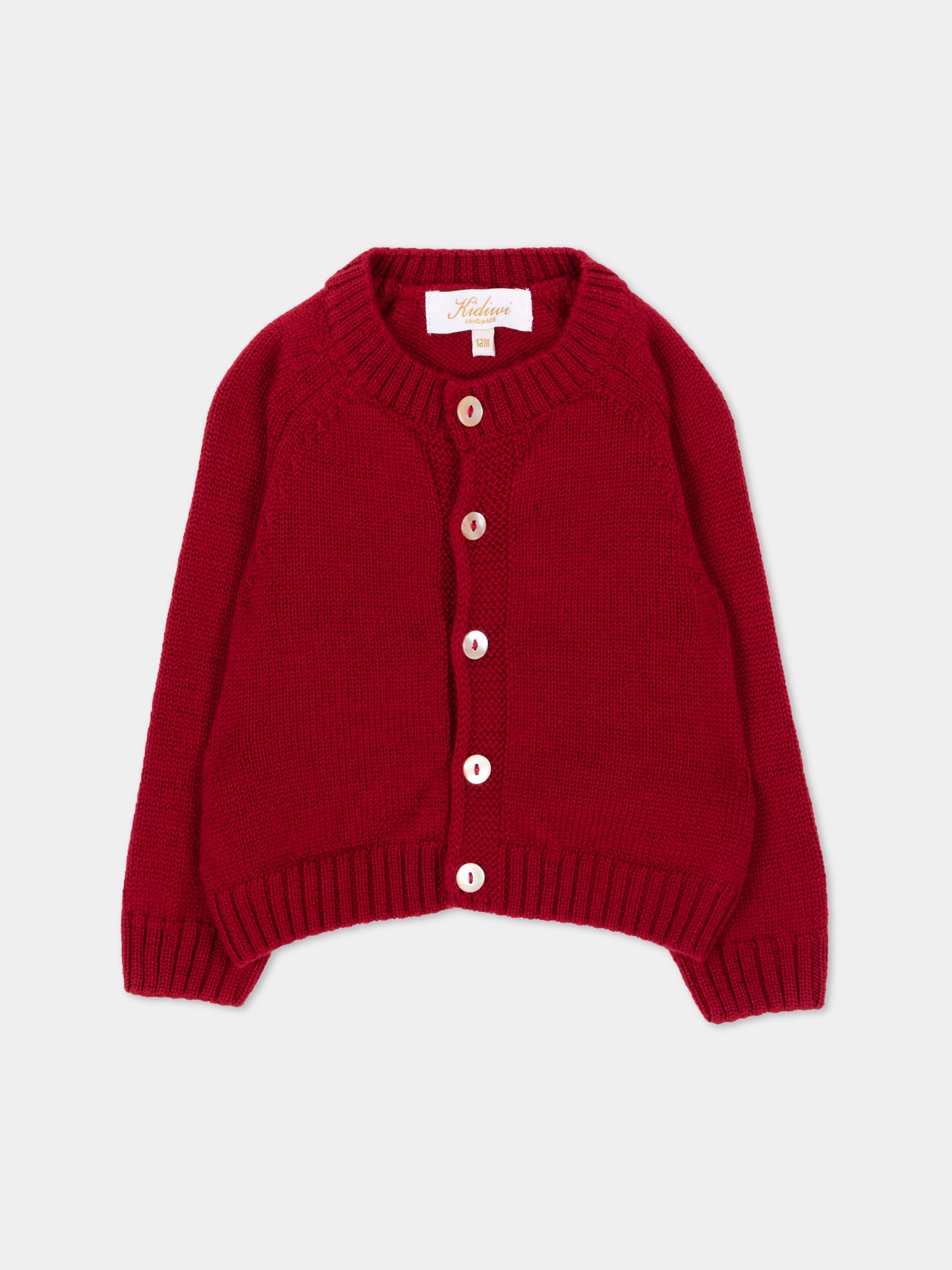 Cardigan bordeaux per neonata,Kidiwi Handmade,M0010BUR