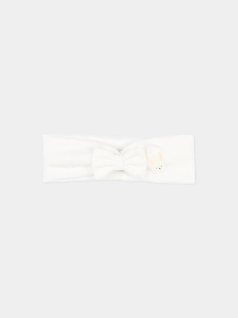 Fascia avorio per neonata con coniglietto,Le Boo Beebè,ACB022 T351 20