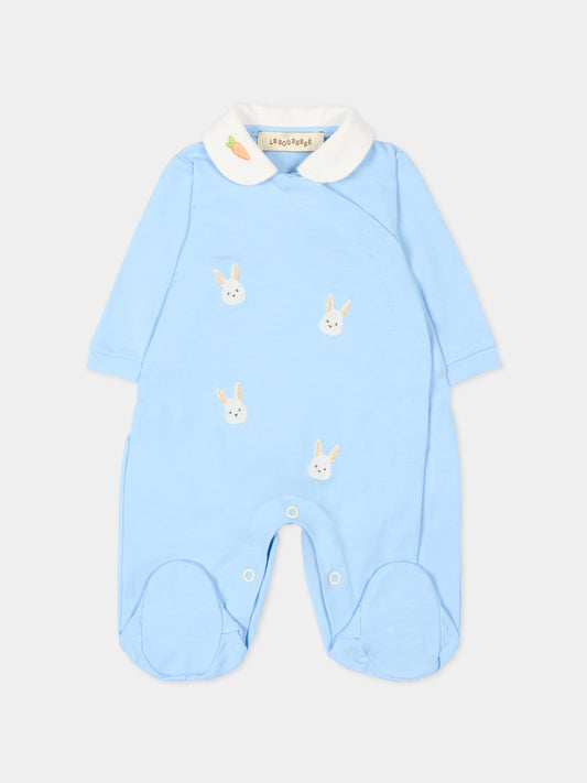 Tutina celeste per neonato con coniglietto Palin,Le Boo Beebè,CB027 T351 40