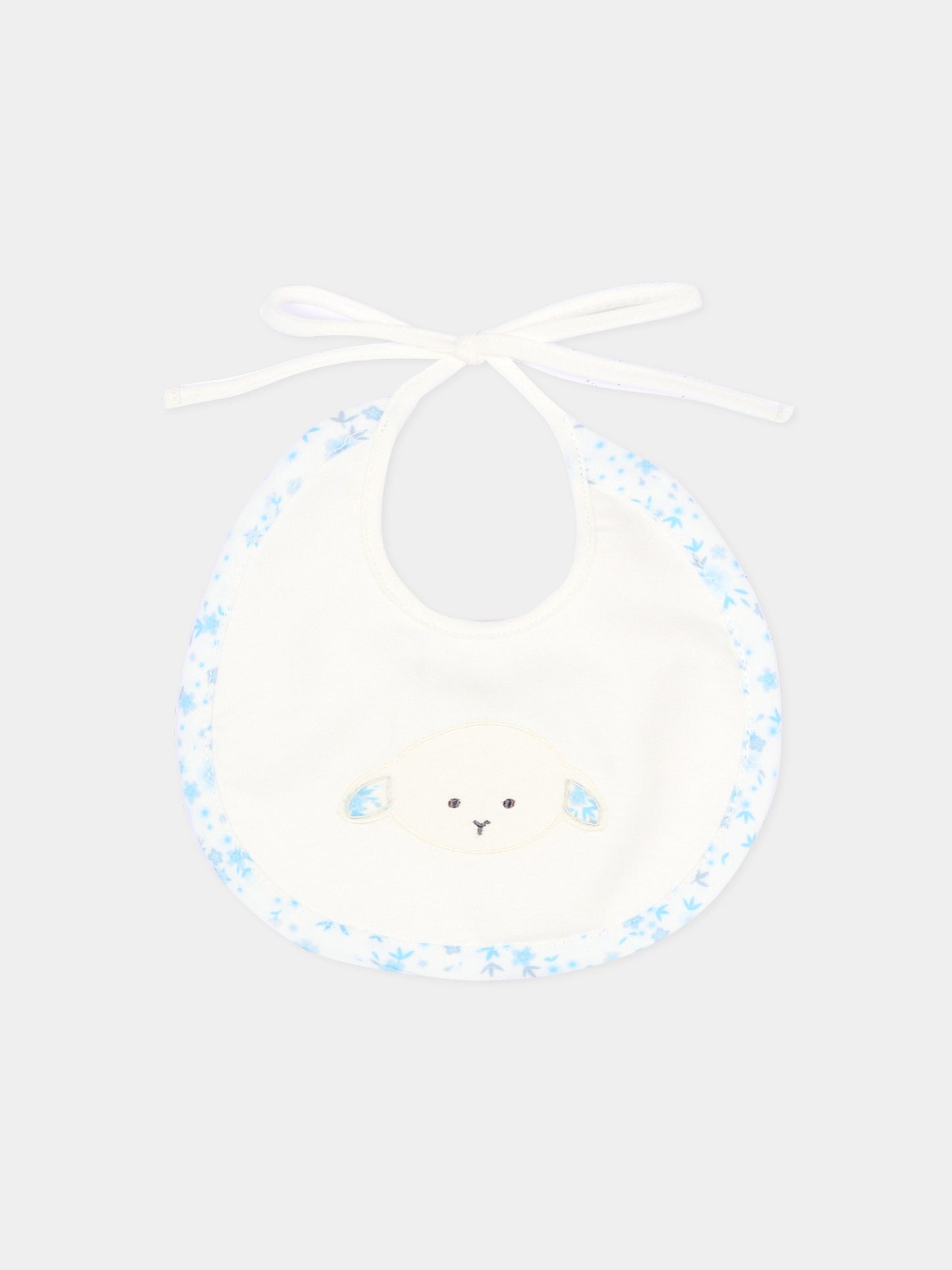 Bavaglino avorio per neonato con agnellino Olive,Le Boo Beebè,CBB021 T351 2040