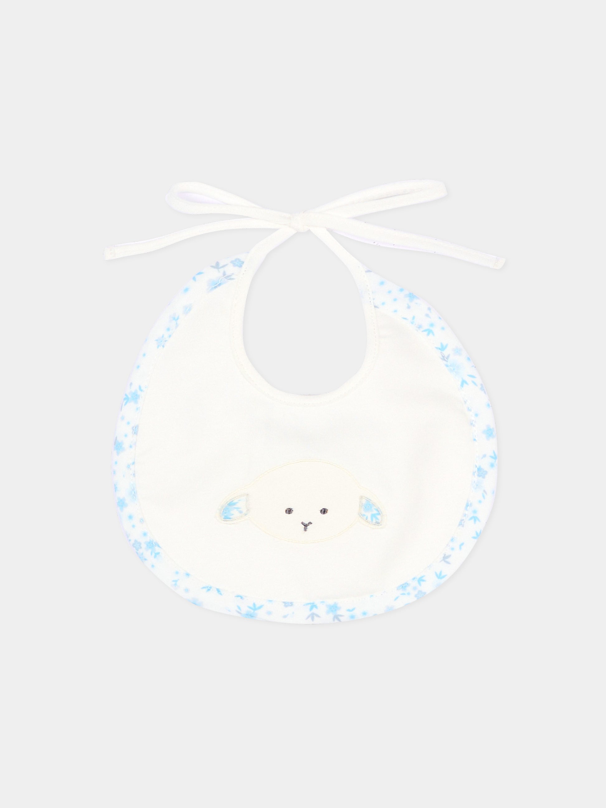 Bavaglino avorio per neonato con agnellino Olive,Le Boo Beebè,CBB021 T351 2040