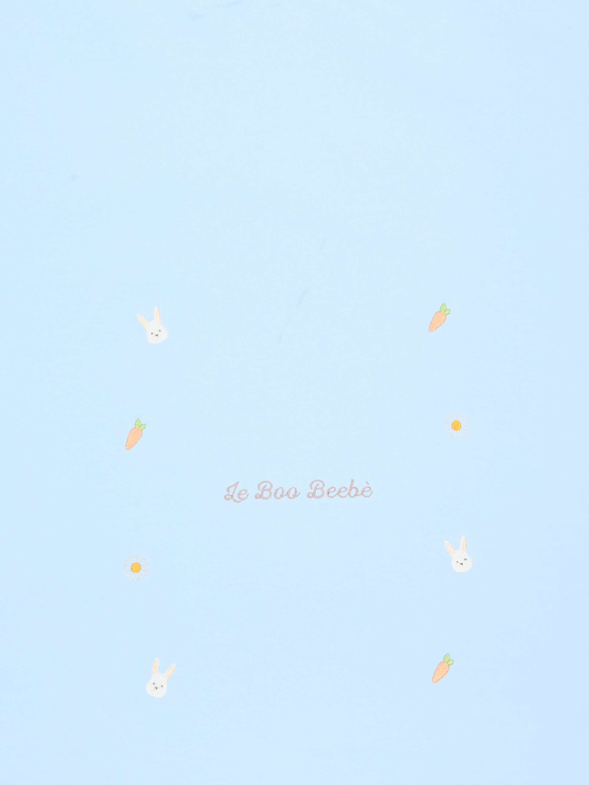 Coperta celeste per neonato con ricami,Le Boo Beebè,CBC023 T351 40