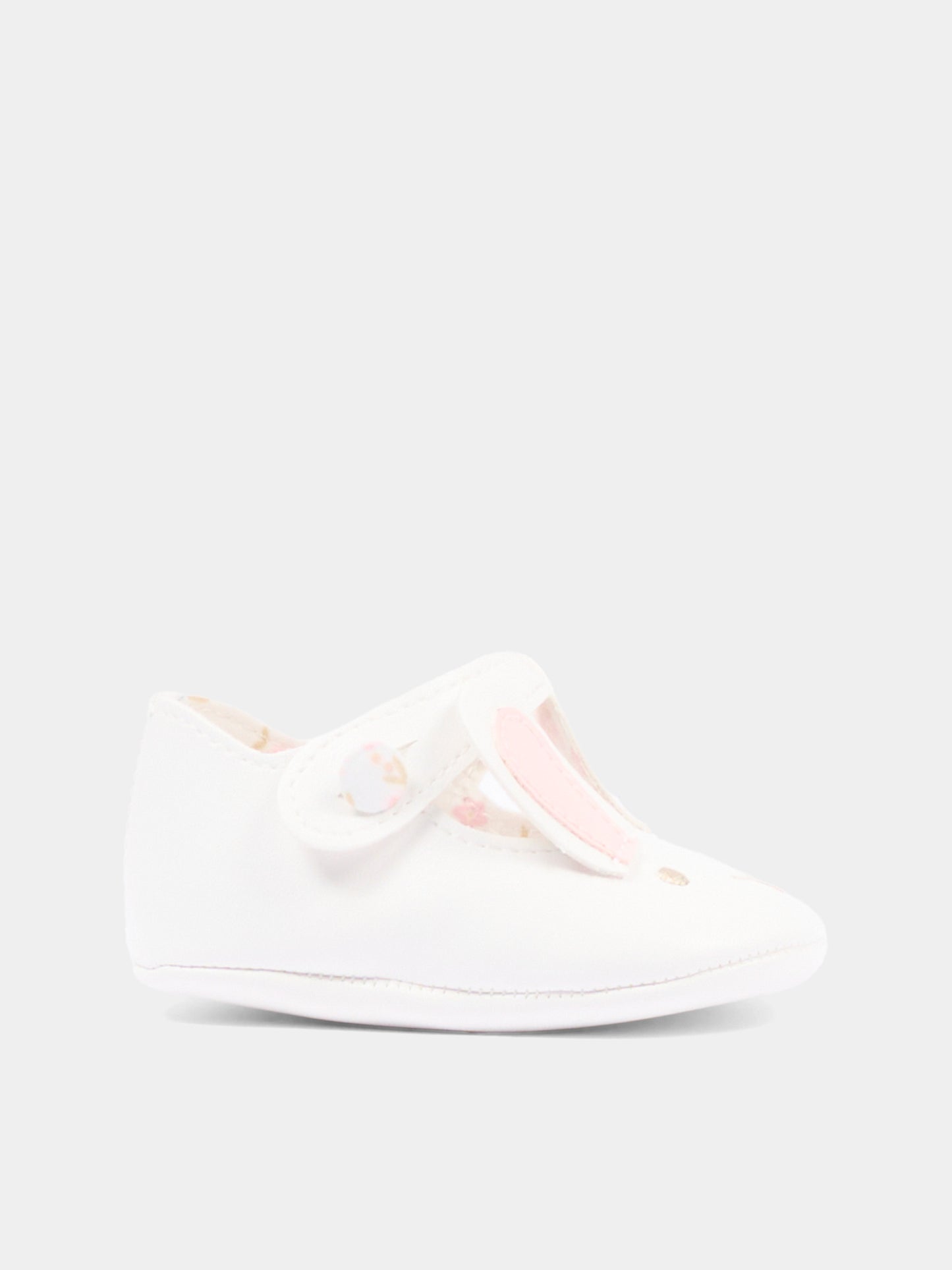 Ballerine avorio per neonata con coniglio,Le Boo Beebè,SBF00 20