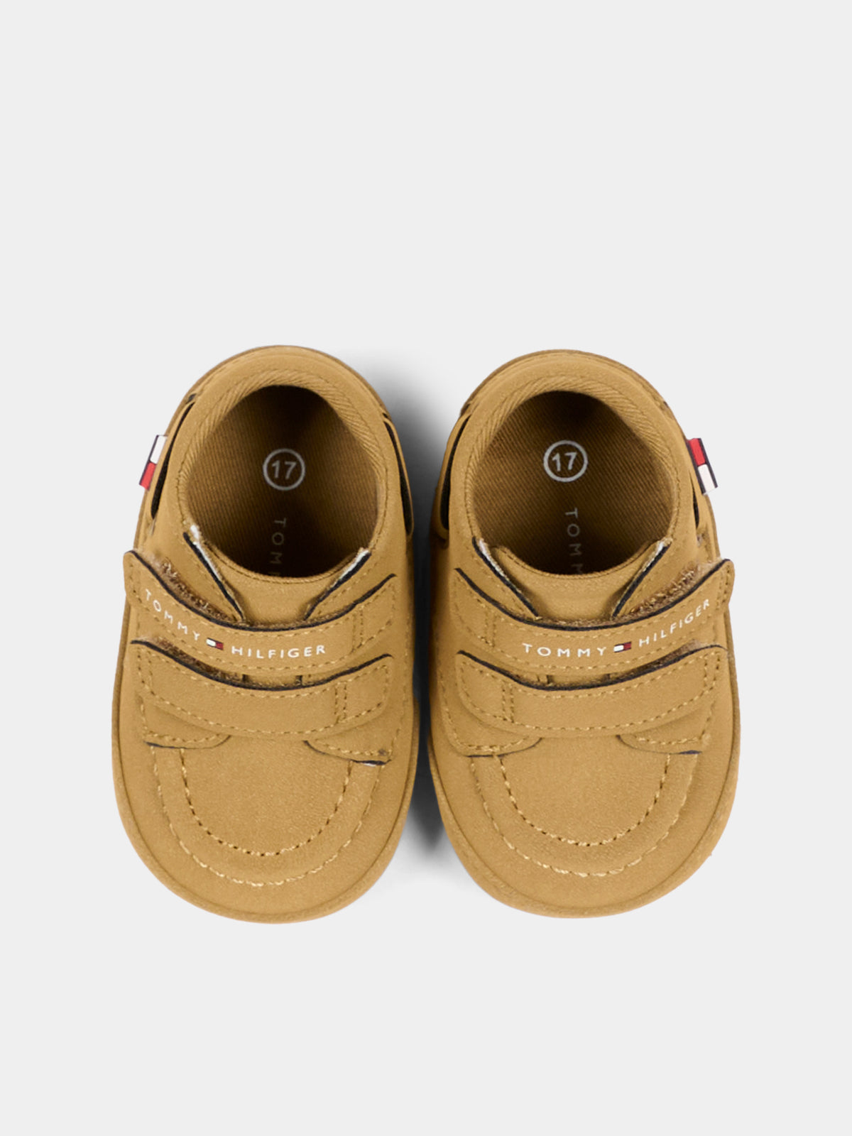 Mocassini beige per neonato con logo,Tommy Hilfiger Junior,T0B4 35212 0700524