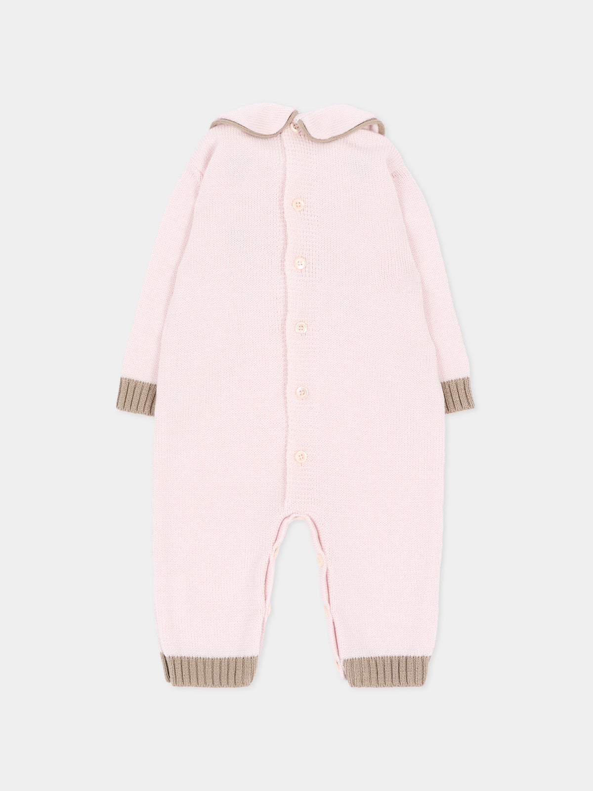 Tutina rosa per neonata con fiocco,Colorichiari,FF168587 4977 8224