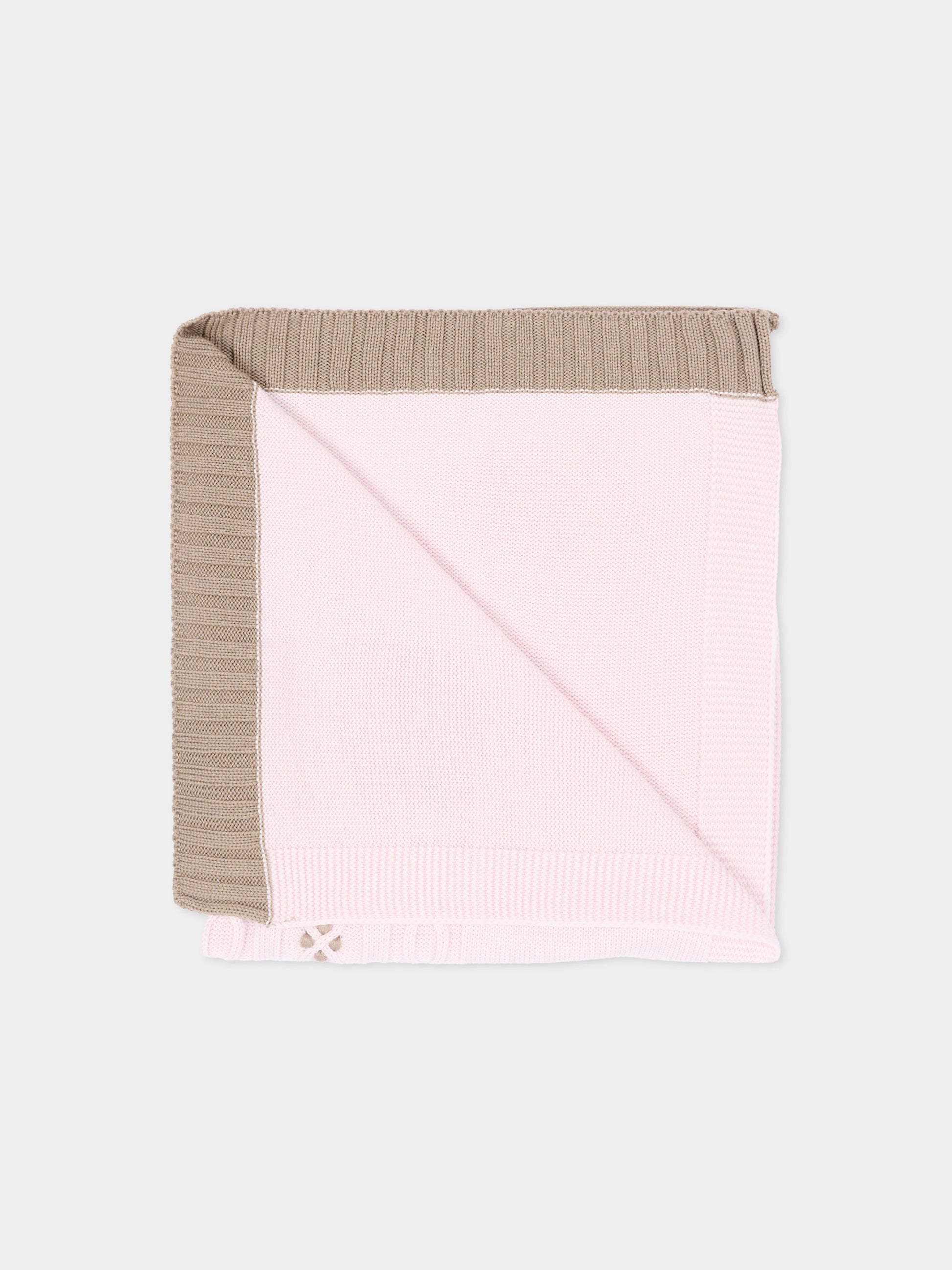 Coperta rosa per neonata con fiocco,Colorichiari,FF778589 4977 8224