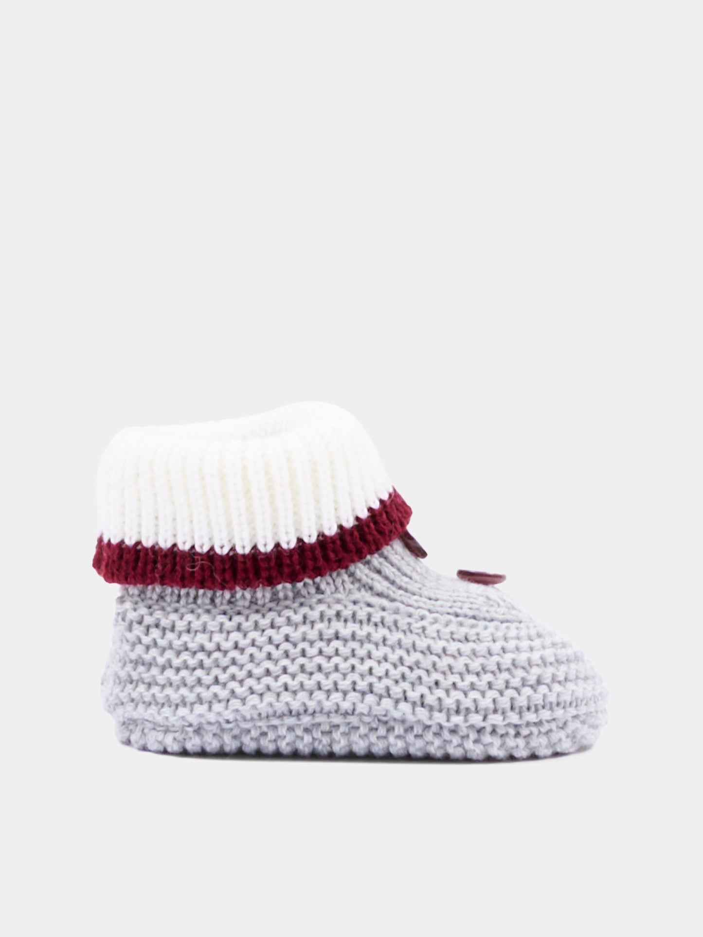 Babbucce grigie con bottoni per neonato,Colorichiari,MF758567 2088 9573