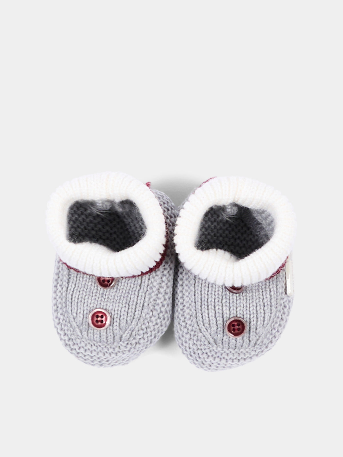 Babbucce grigie con bottoni per neonato,Colorichiari,MF758567 2088 9573