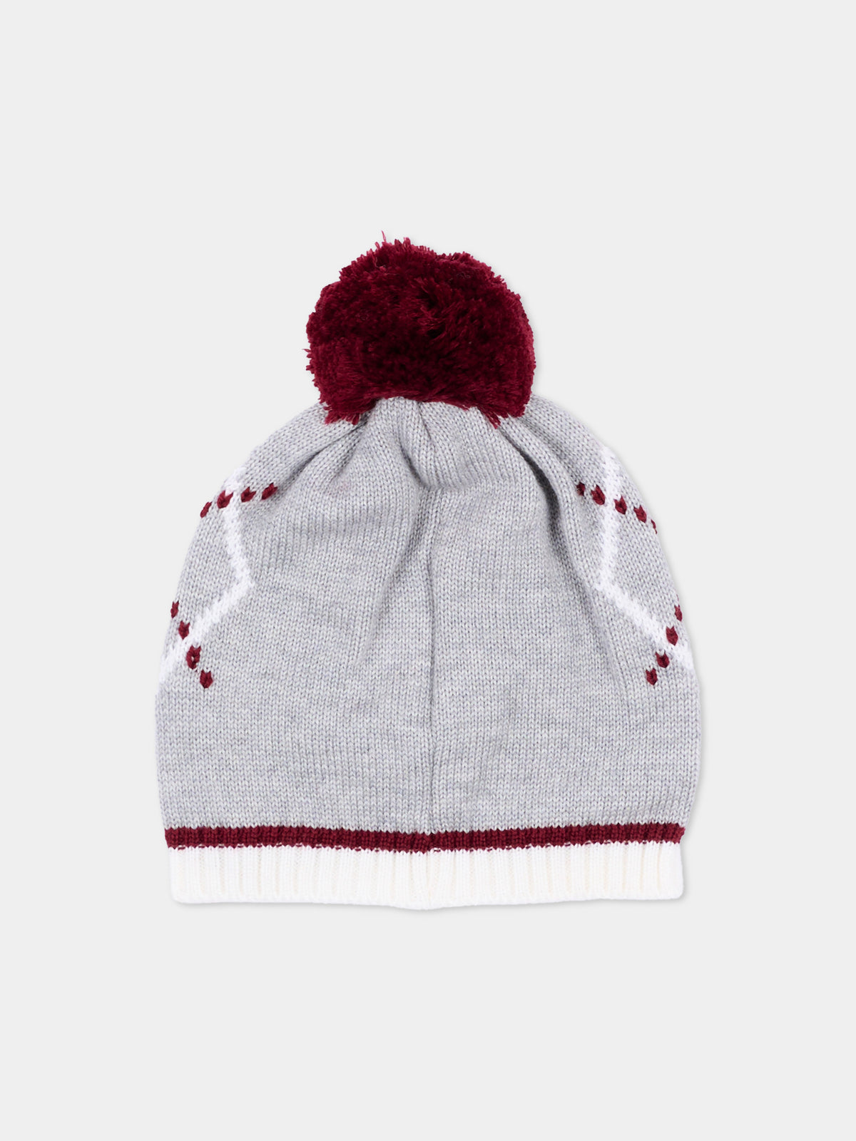 Cappello grigio con pompon per neonato,Colorichiari,MF788564 2088 9573