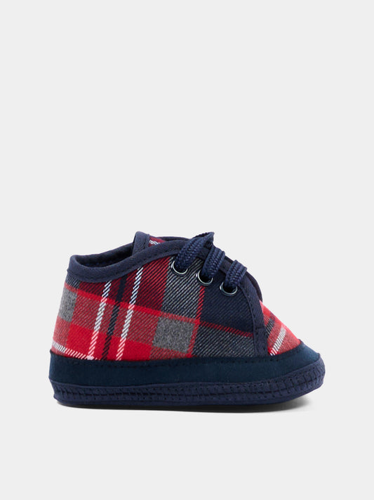 Sneakers rosse per neonato tartan,Colorichiari,MN958670 4997 70