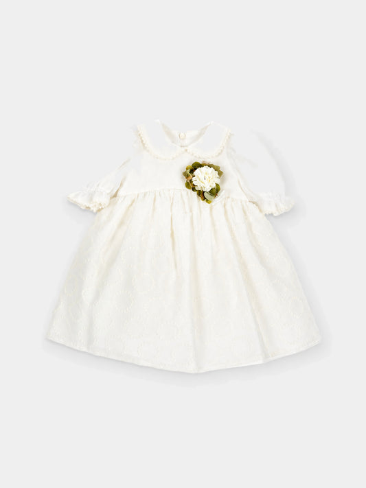 Abito elegante bianco per neonata