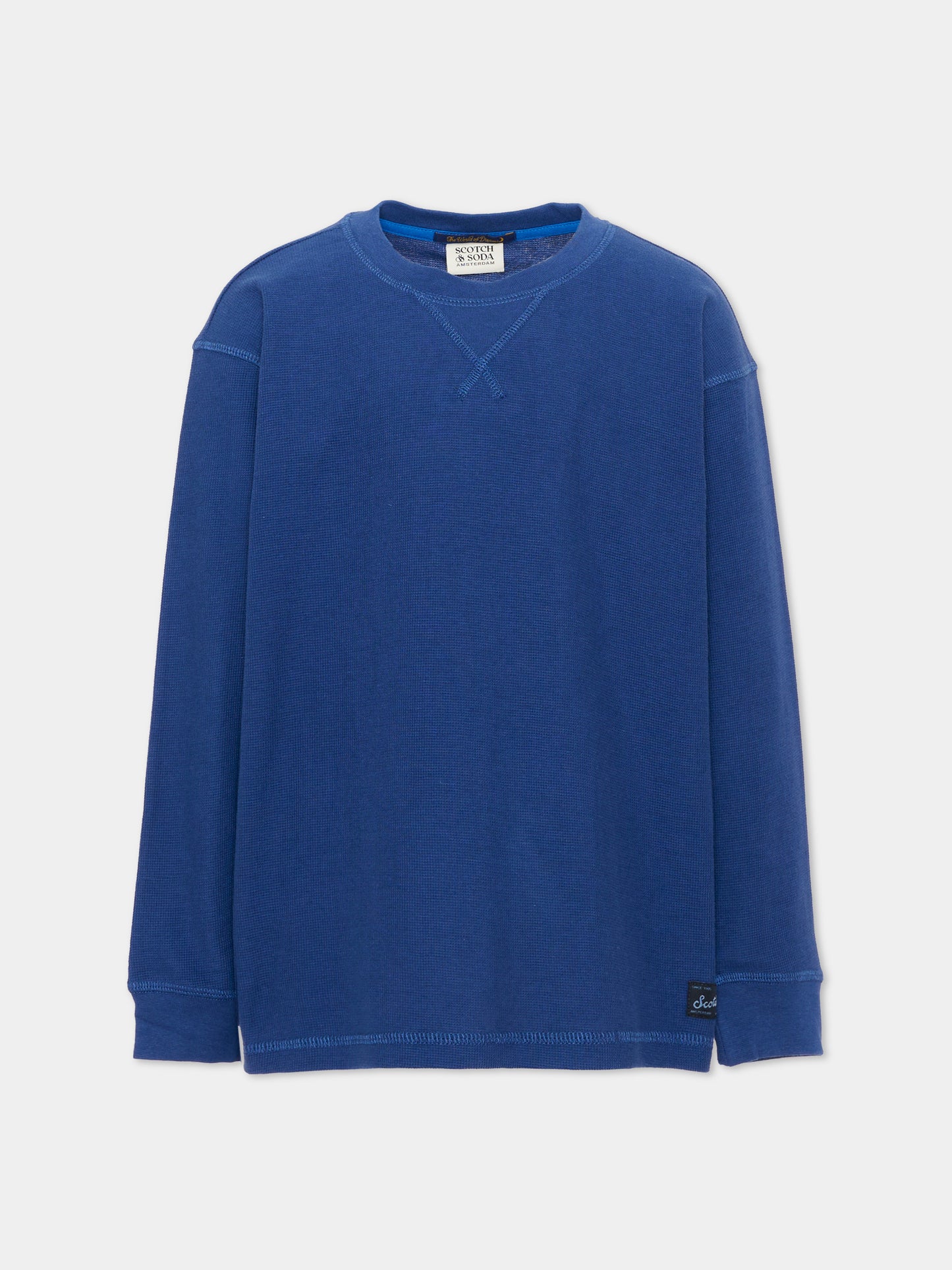 T-shirt a manica lunga blu per bambino,Scotch&soda,183376 410
