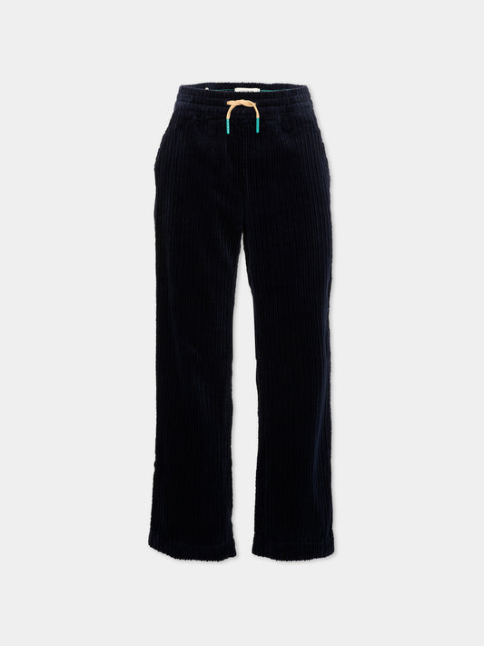 Pantalone blu per bambino in velluto,Scotch&soda,183308 401