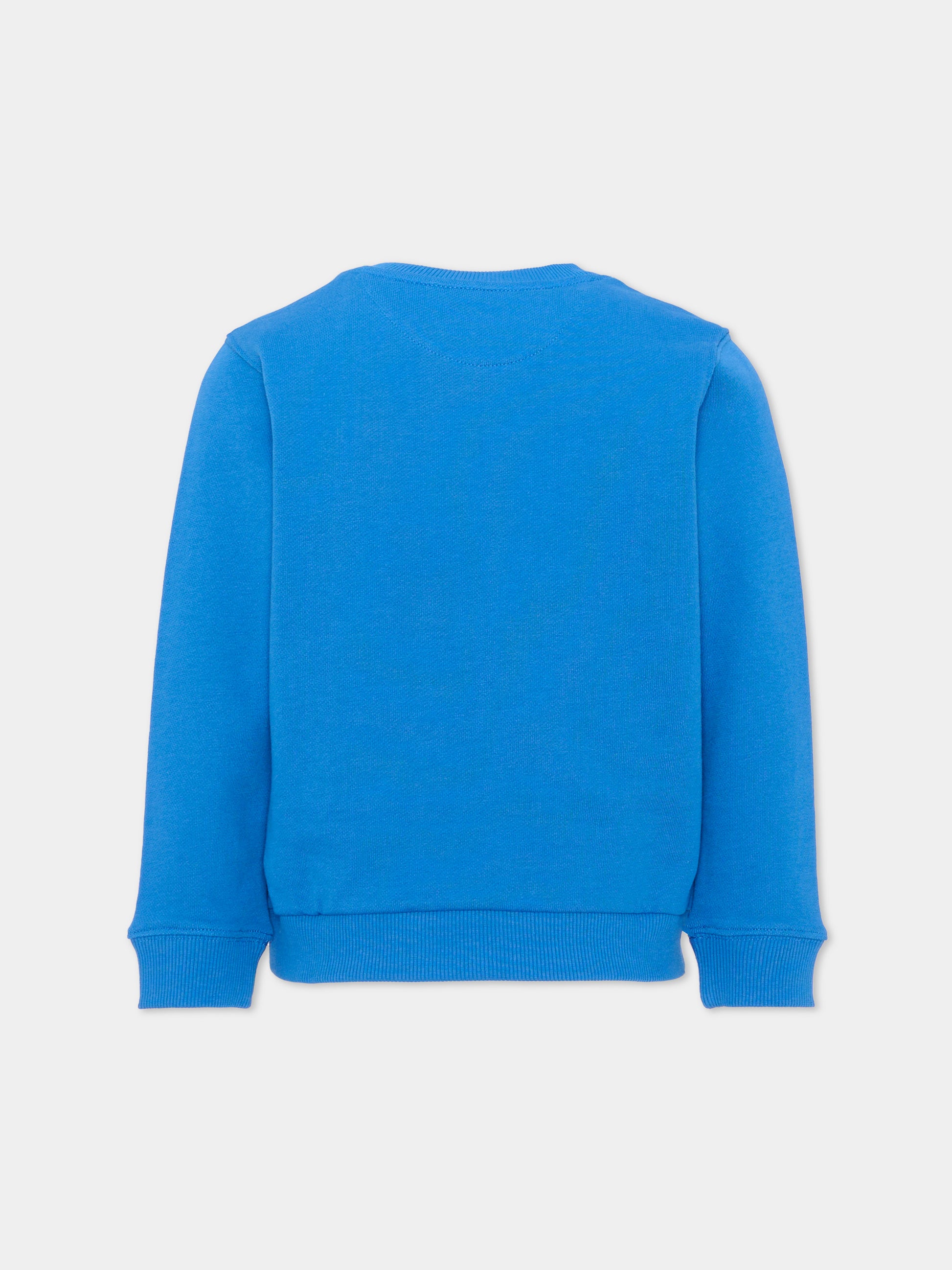 Felpa azzurra per bambino con logo,Scotch&soda,183331 410