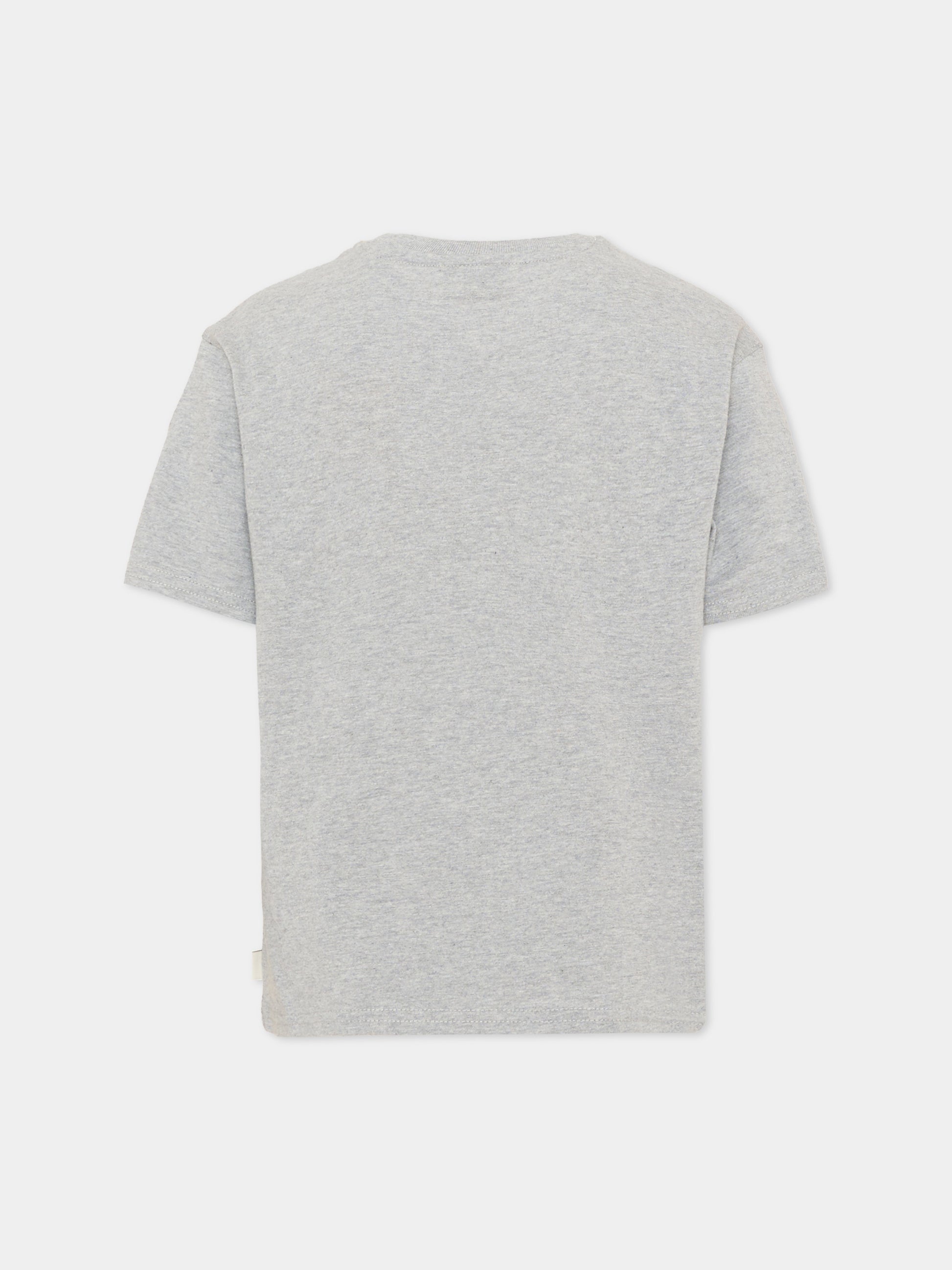 T-shirt grigia per bambino con logo,Scotch&soda,183357 030