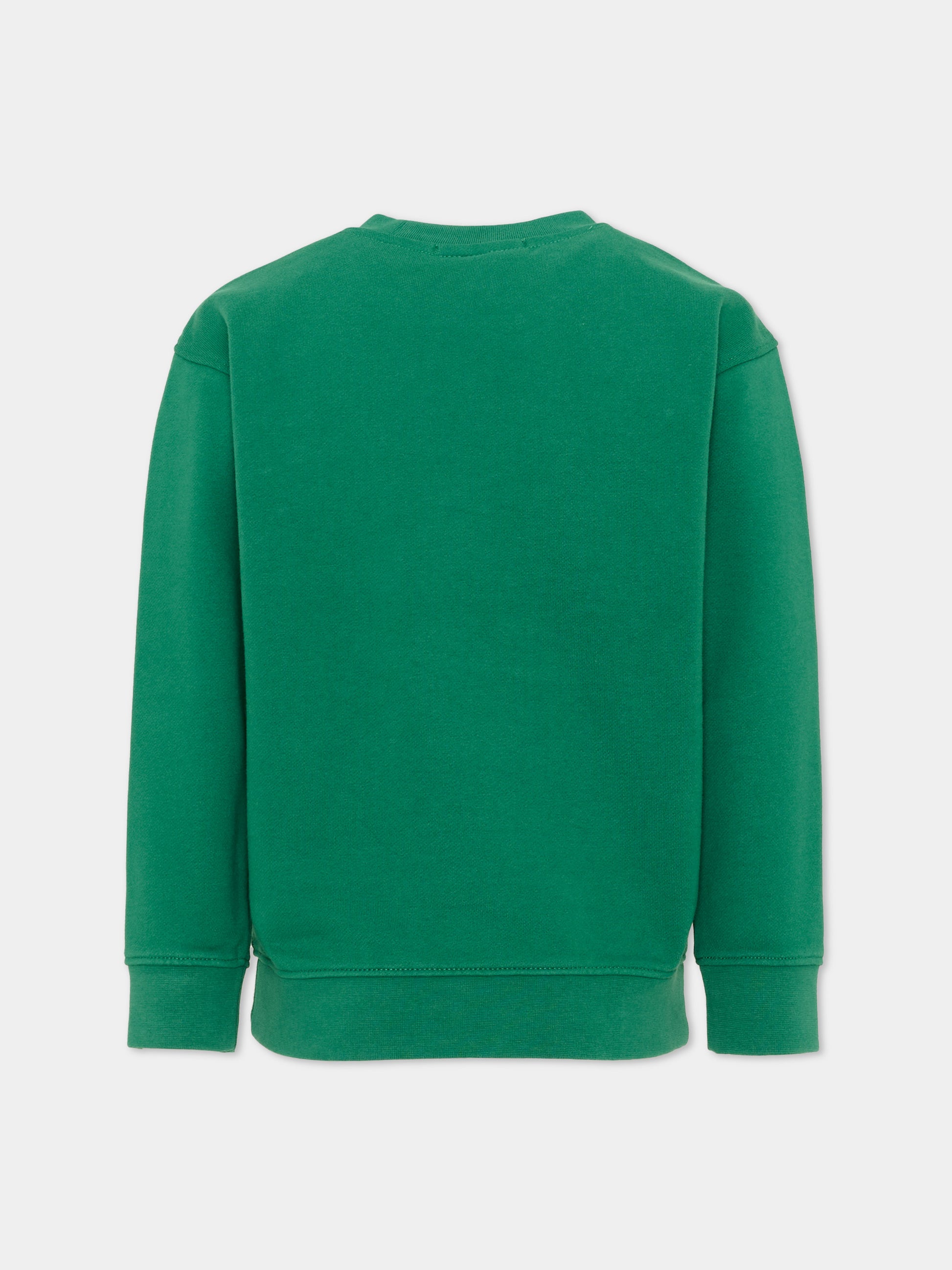 Felpa verde per bambino con stampa,Scotch&soda,183328 300