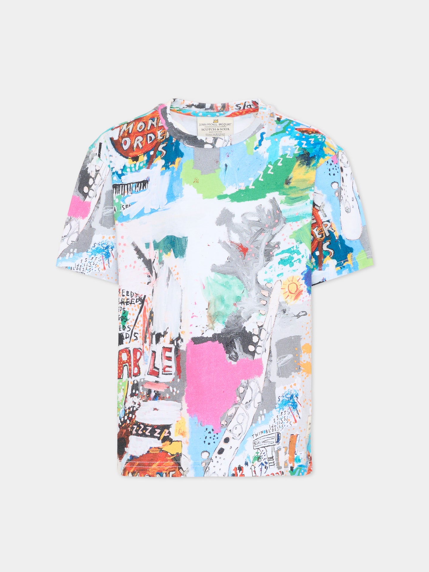 T-shirt multicolor Basquiat per bambini,Scotch&soda,183816 101