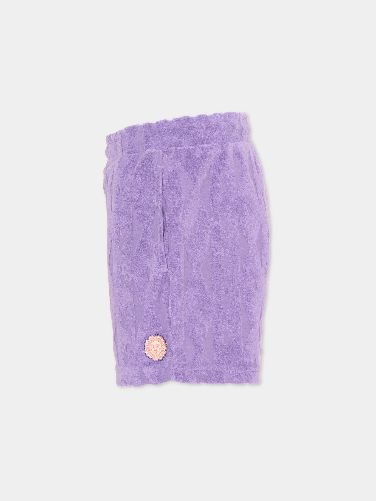 Shorts viola in spugna per bambina,Scotch&soda,182054 650