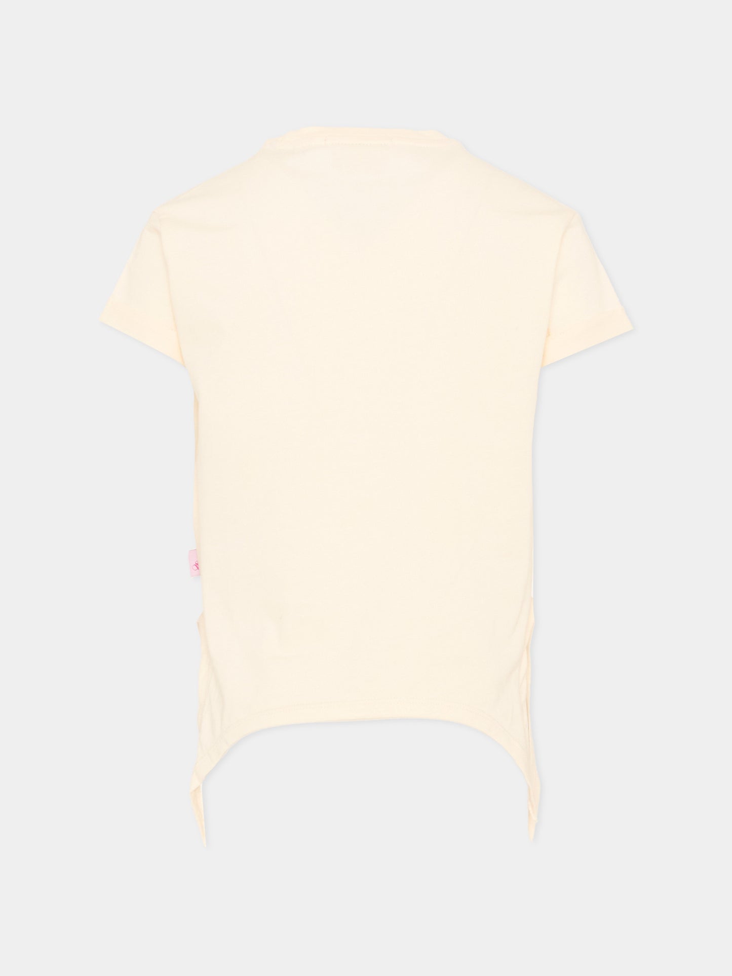 T-shirt avorio per bambina con stampa multicolor,Scotch&soda,182085 270