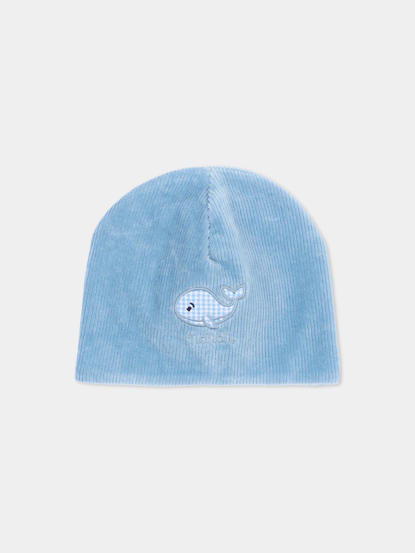 Cappellino azzurro per neonato con balena,Nanán,I26175A