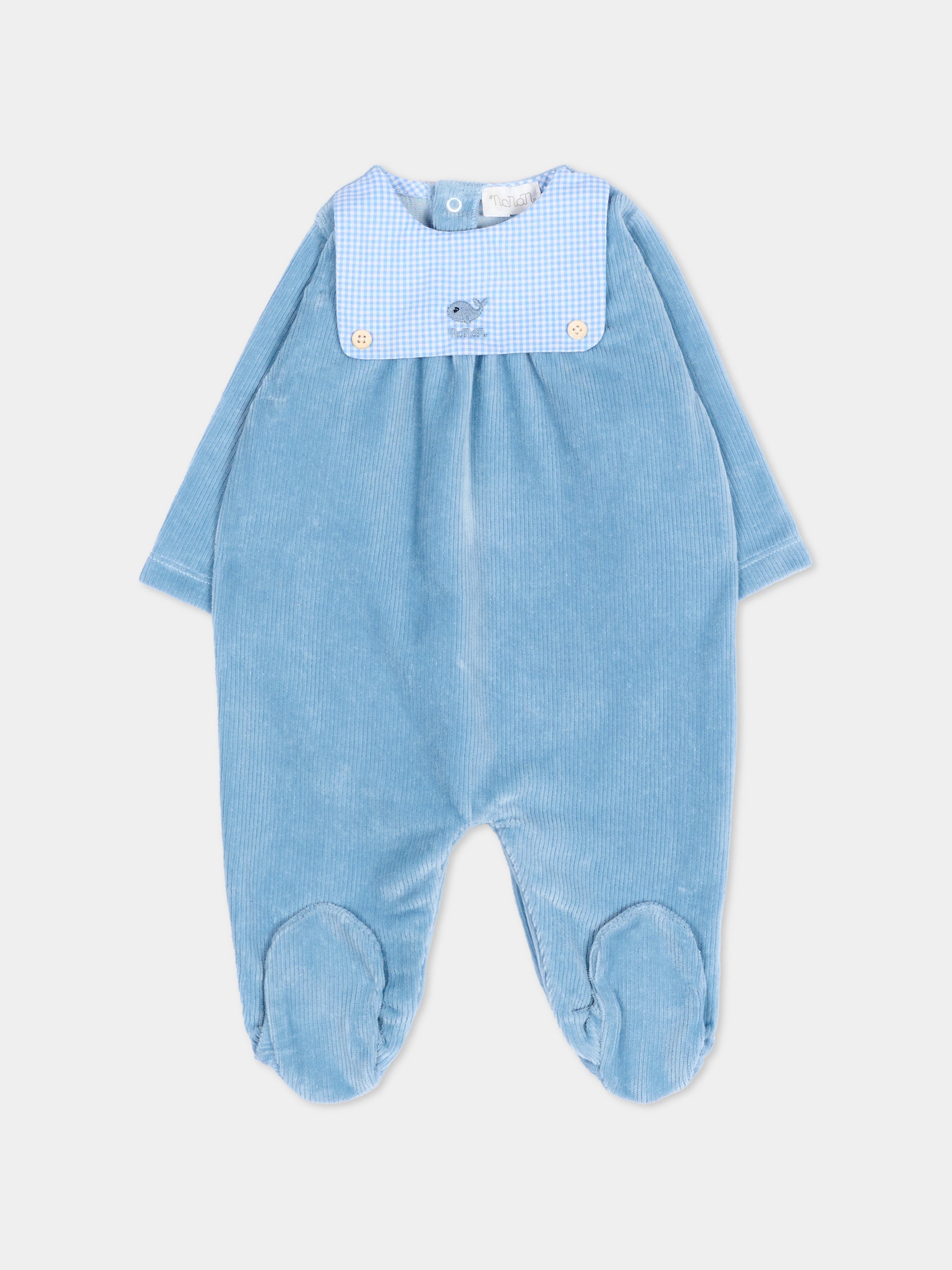 Tutina azzurra per neonato con balena,Nanán,I26172A