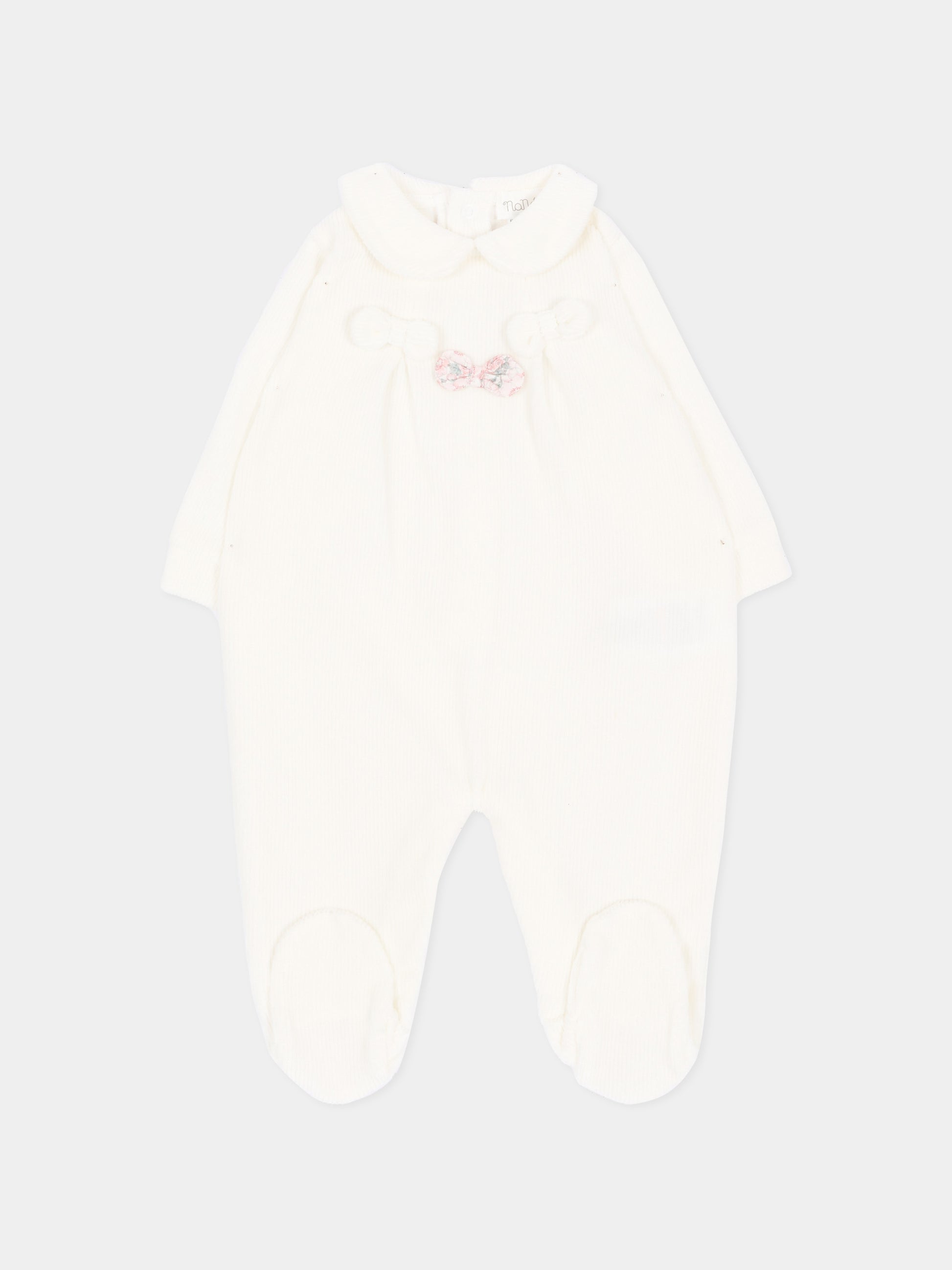 Tutina avorio per neonata con fiocchi,Nanán,I26419OW