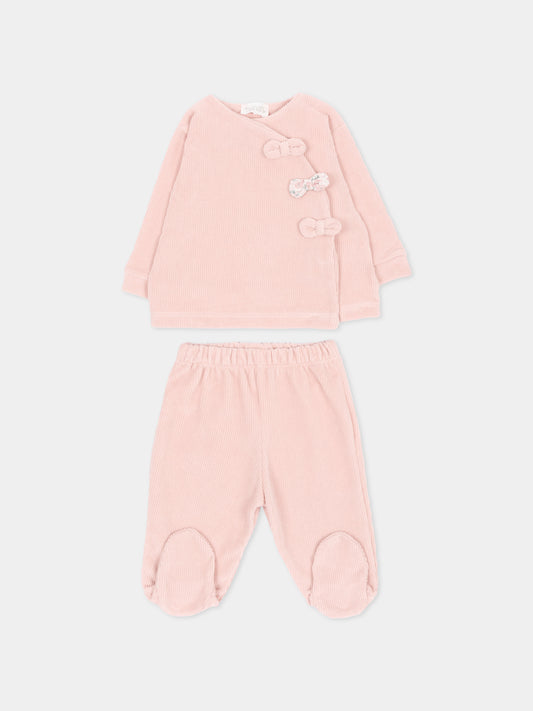 Completo nascita rosa per neonata con fiocchi,Nanán,I26421R