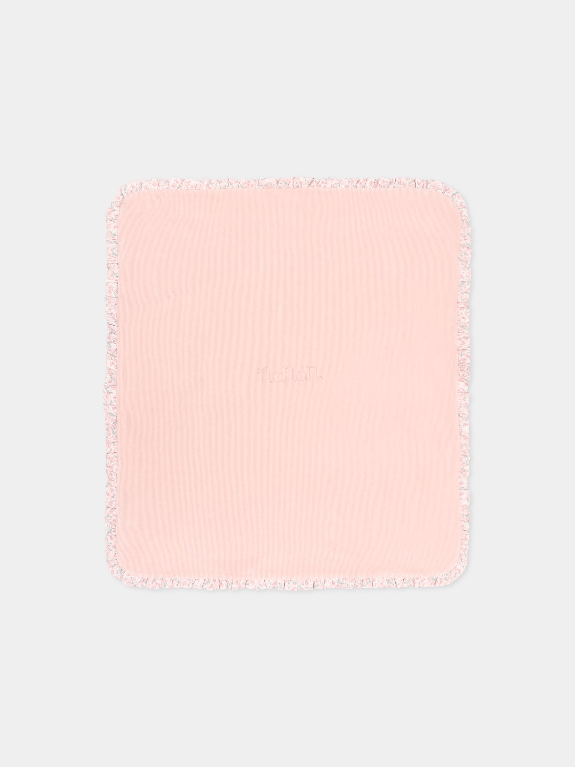 Coperta rosa per neonata con logo,Nanán,I26425FI