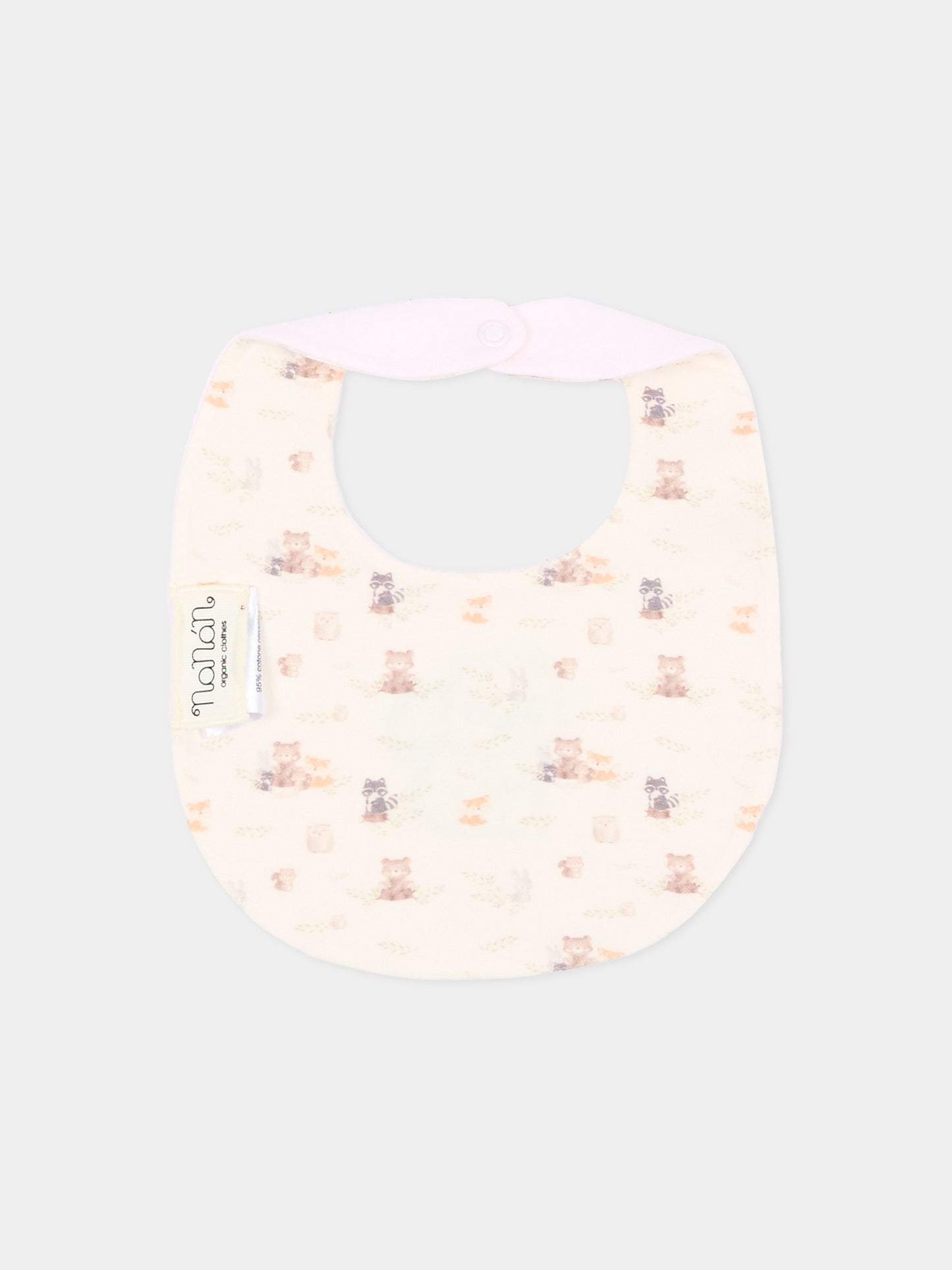 Bavaglino rosa per neonata con scoiattolo,Nanán,I26021R