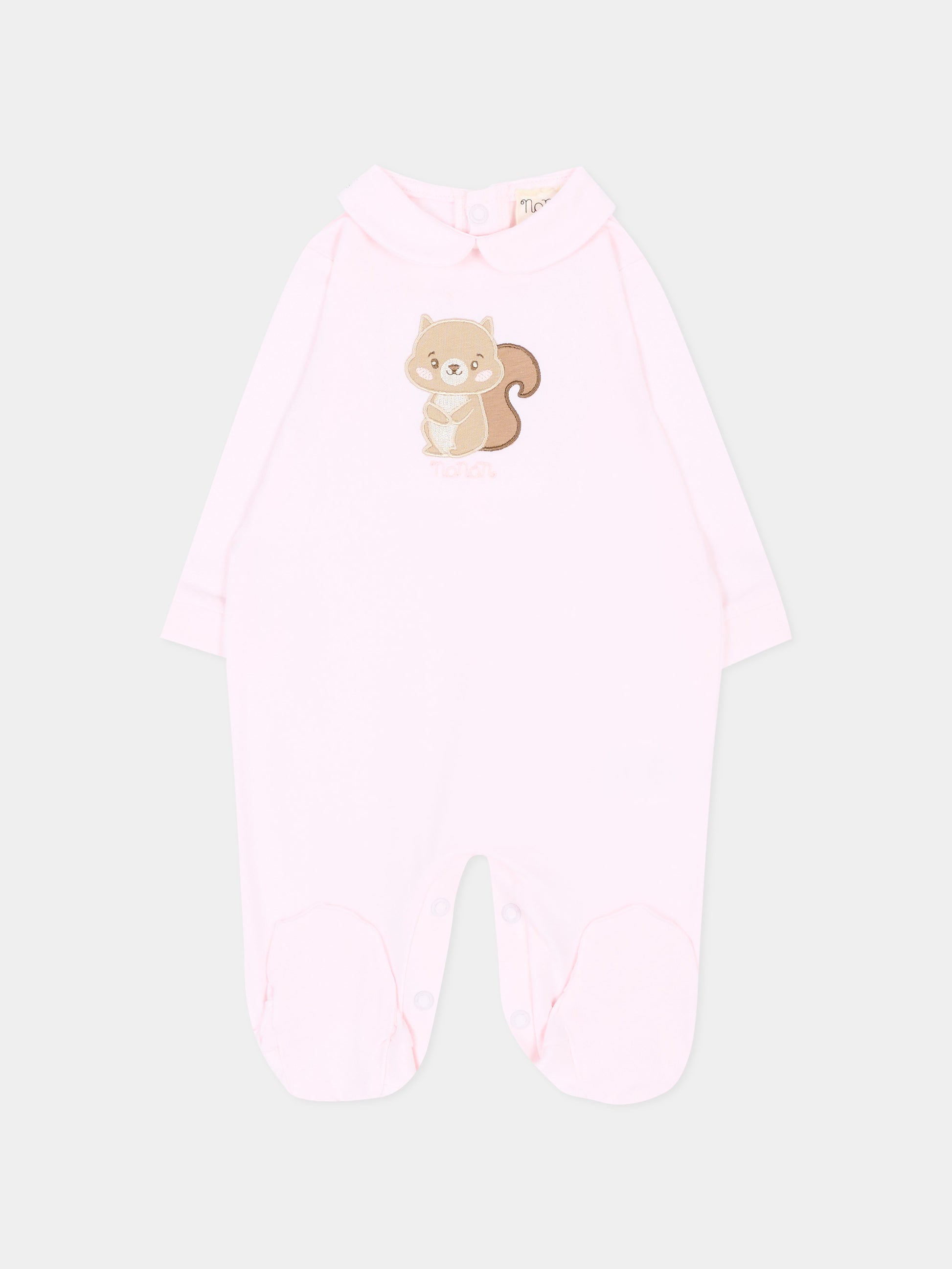 Tutina rosa per neonata con scoiattolo,Nanán,I26012R