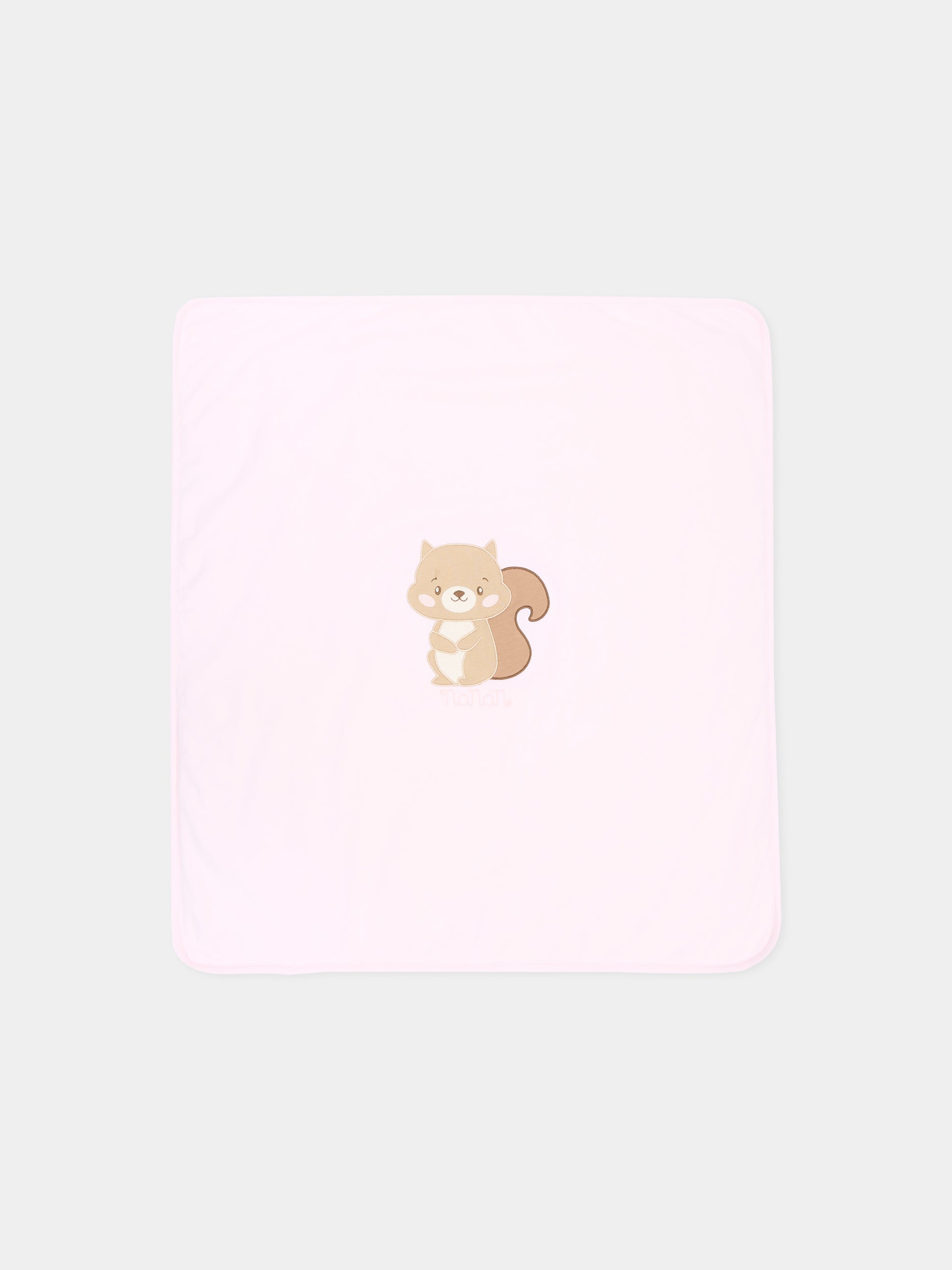Coperta rosa per neonata con scoiattolo,Nanán,I26022R