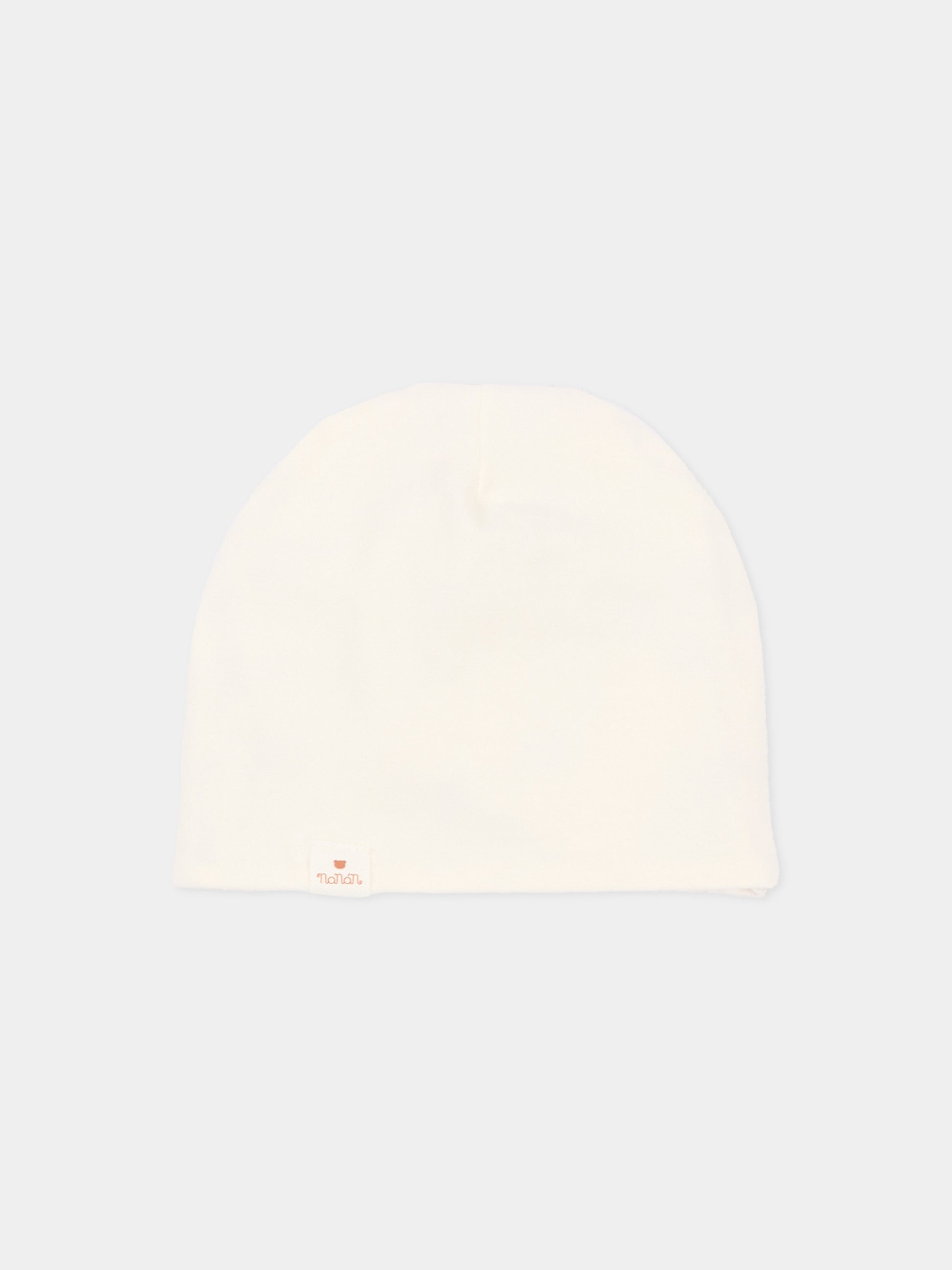 Cappello avorio per neonati con logo,Nanán,I26020OW