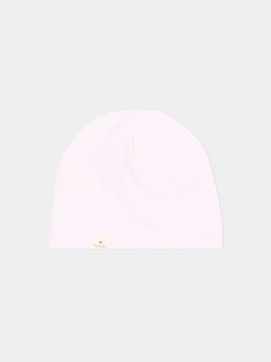 Cappellino rosa per neonata con logo,Nanán,I26020R